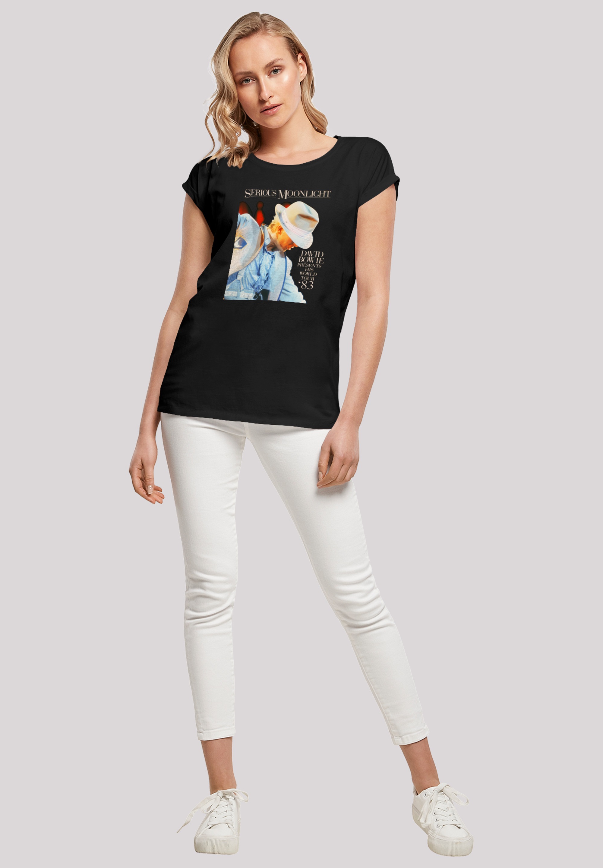 F4NT4STIC T-Shirt »David Bowie Serious Moonlight«, Print