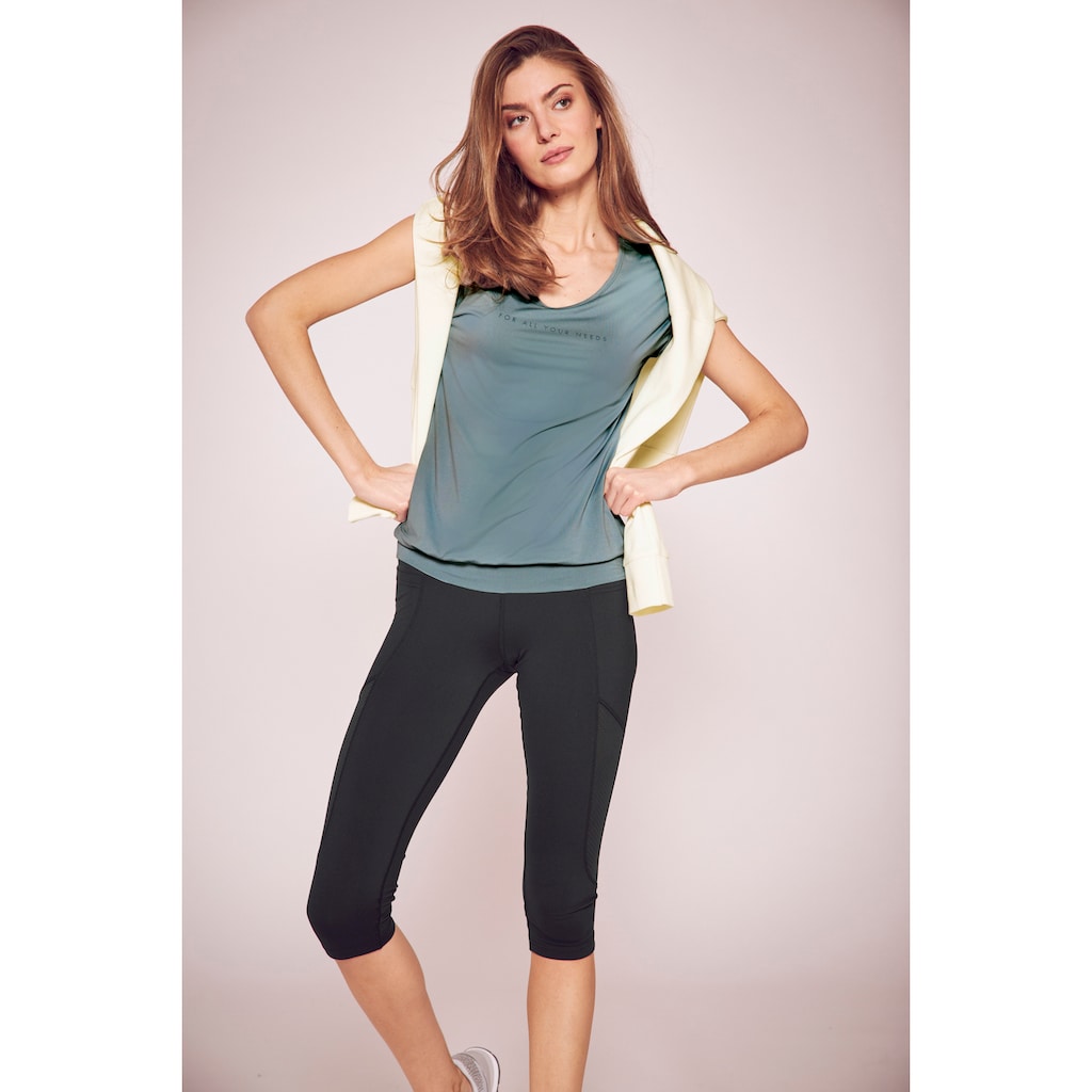 FAYN SPORTS 3/4-Leggings »Train Slim Cropped«, mit atmungsaktiven Einsätzen