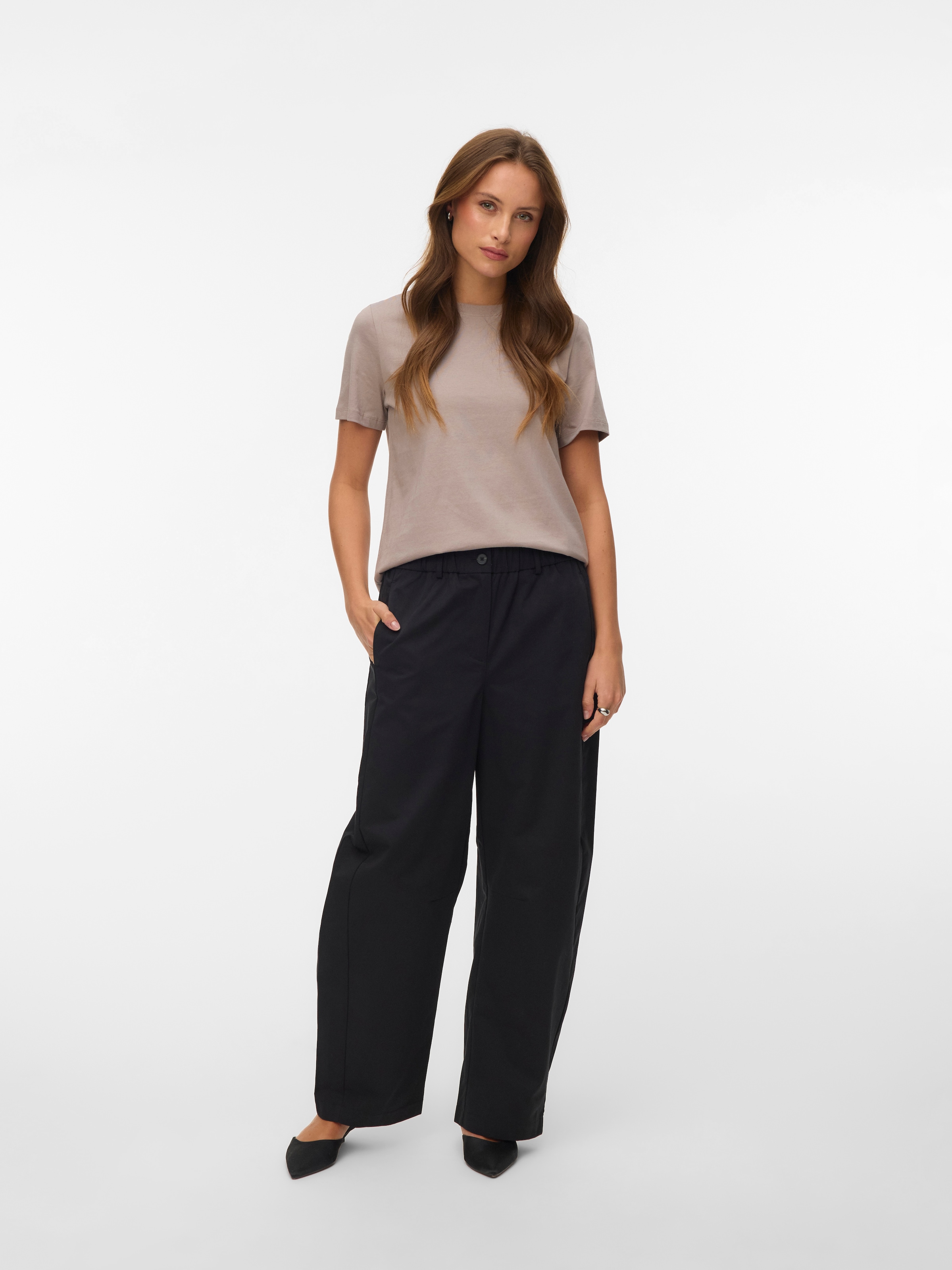 Vero Moda Kurzarmshirt »VMPAULINA SS T-SHIRT GA JRS NOOS« Baumwolle, regular fit