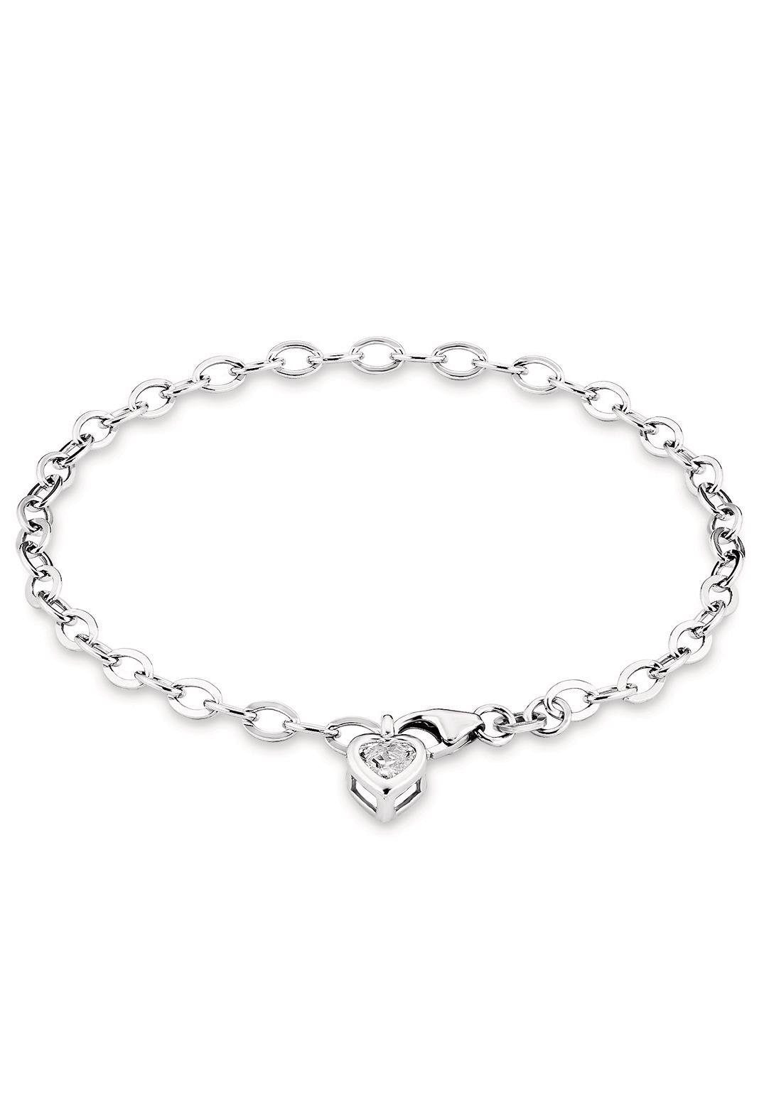 Amor Silberarmband »Schmuck Armkette | BAUR kaufen LIEBE«, Herz Geschenk mit Zirkonia