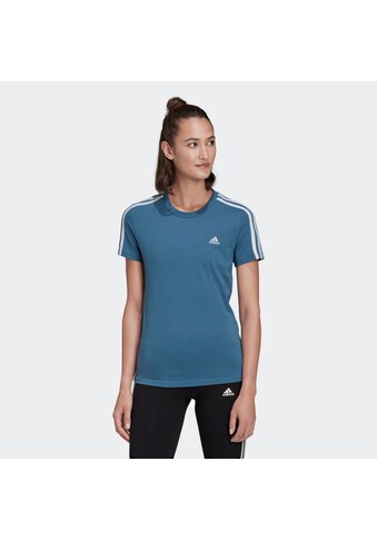 adidas Performance T-Shirt »LOUNGEWEAR ESSENTIALS SLIM 3-STREIFEN« kaufen