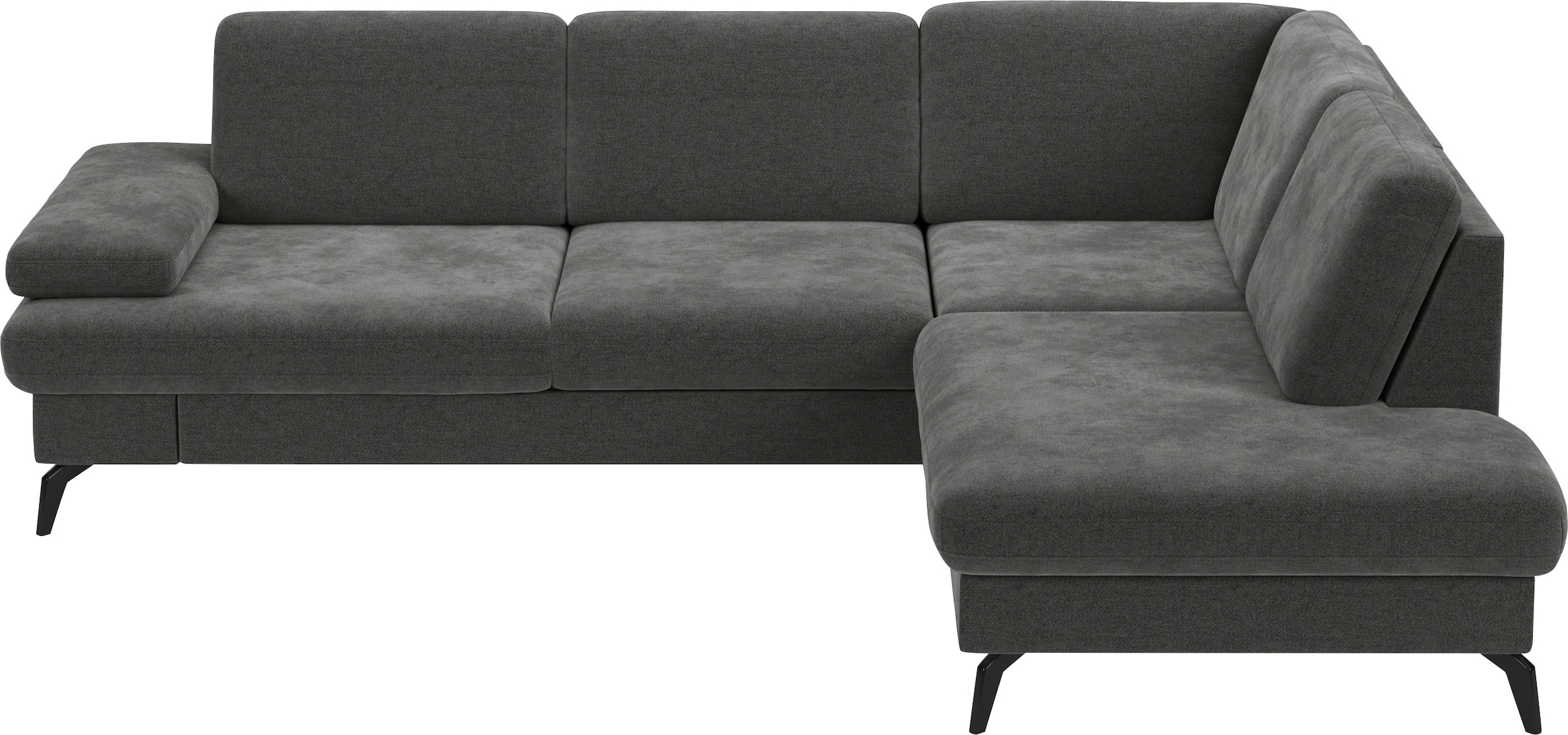 sit&more Ecksofa "Morris L-Form, inkl. Sitztiefenverstellung" wahlweise mit Armteilverstellung, Schlaffunktion & Bettkasten