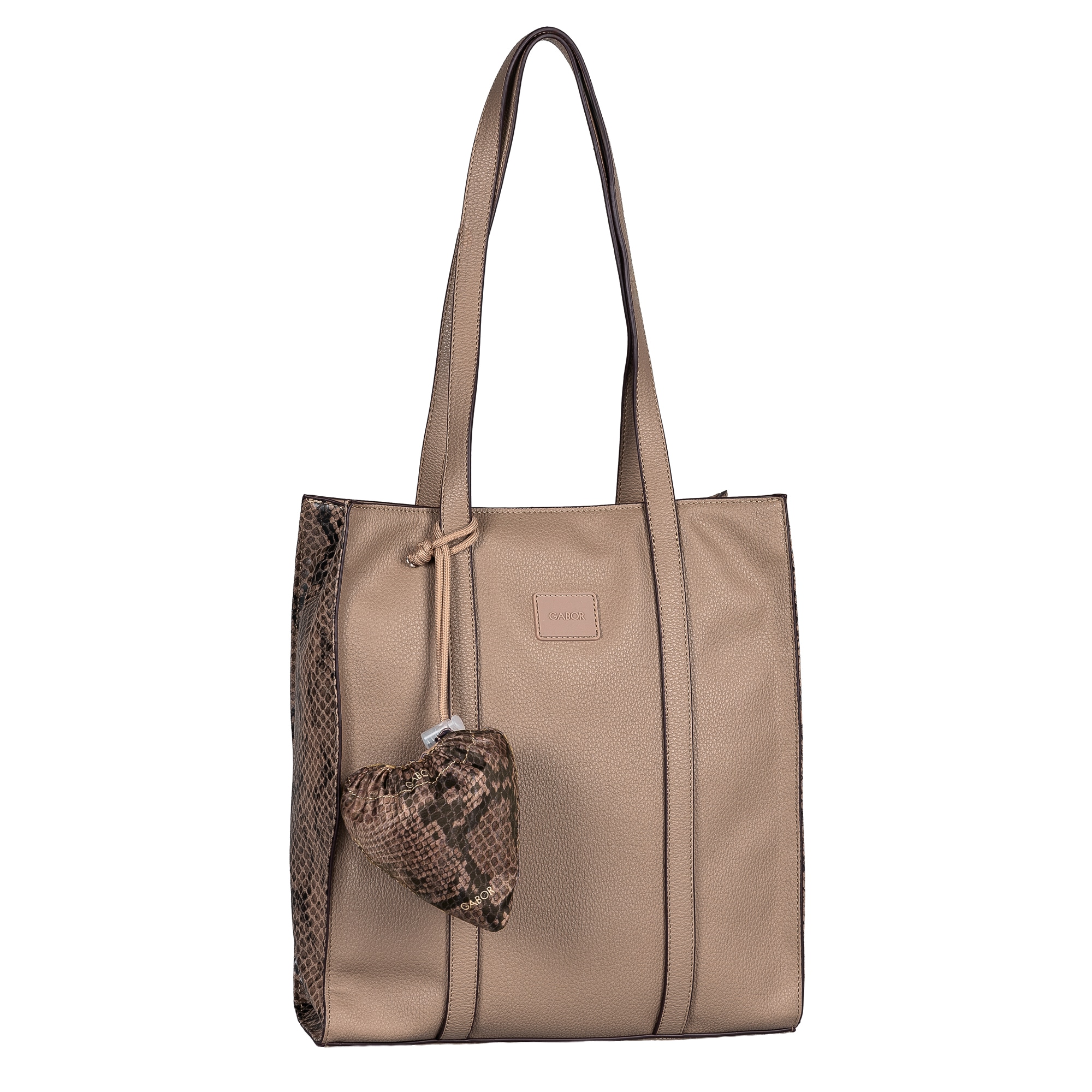 Gabor Shopper "Elfie Luxe" Damen Handtasche mit Leopardenoptik mit Pouch-Anhänger