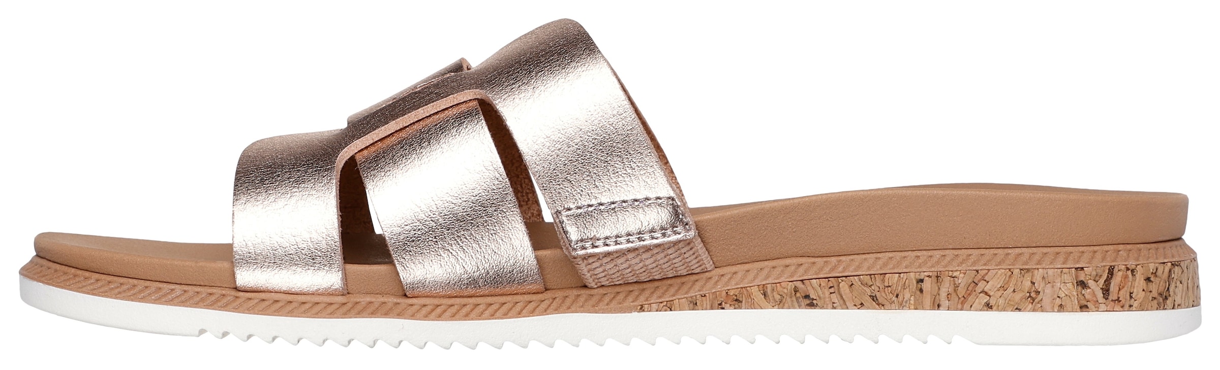 Skechers Pantolette »DESERT KISS LOW-PEAK LOOK«, Flats, Sandale mit Fußbett