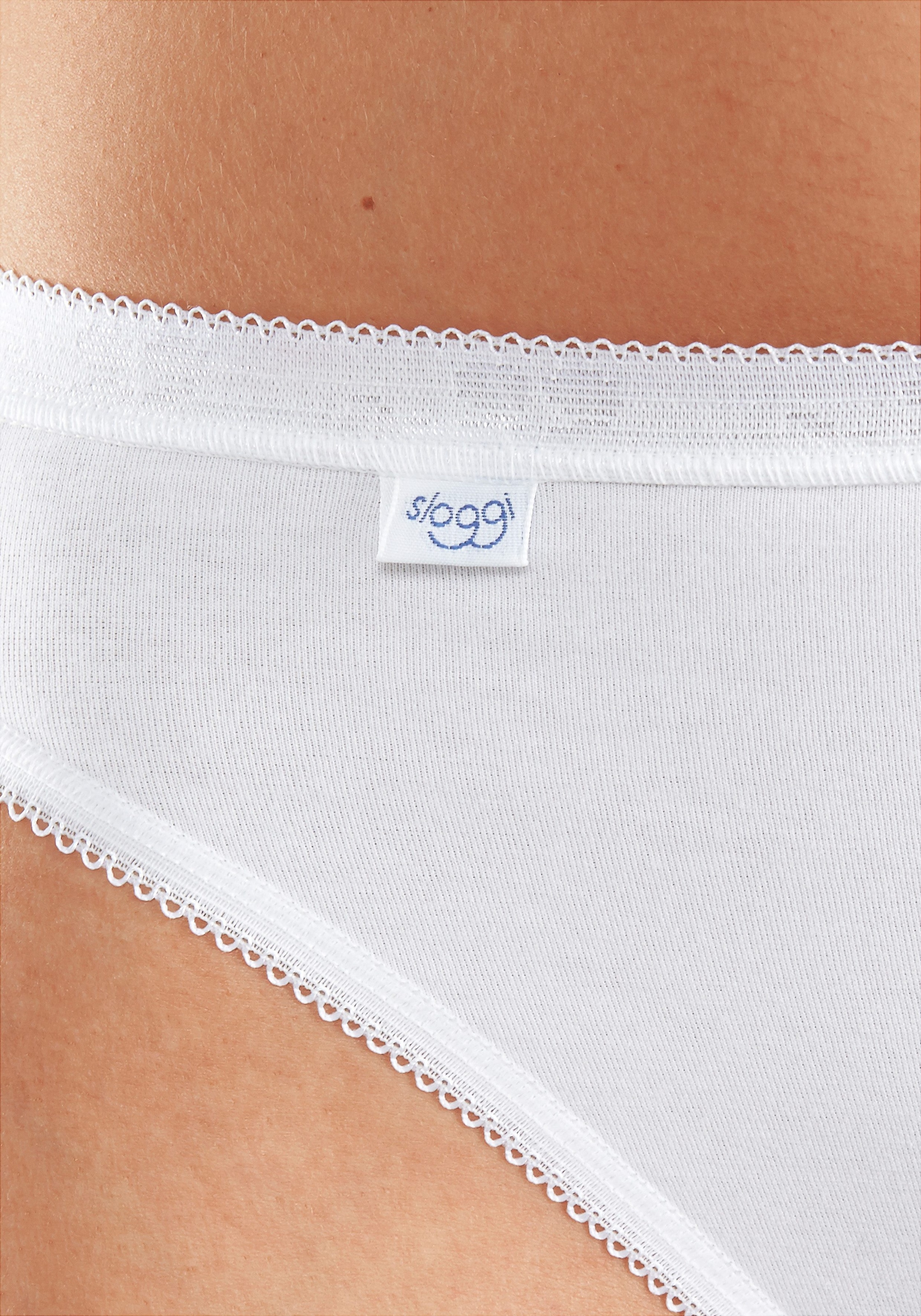 sloggi Jazz-Pants Slips »Basic+ Tai 2P«, (Packung, 2 St.), mit elastischer Mäusezähnchenkante