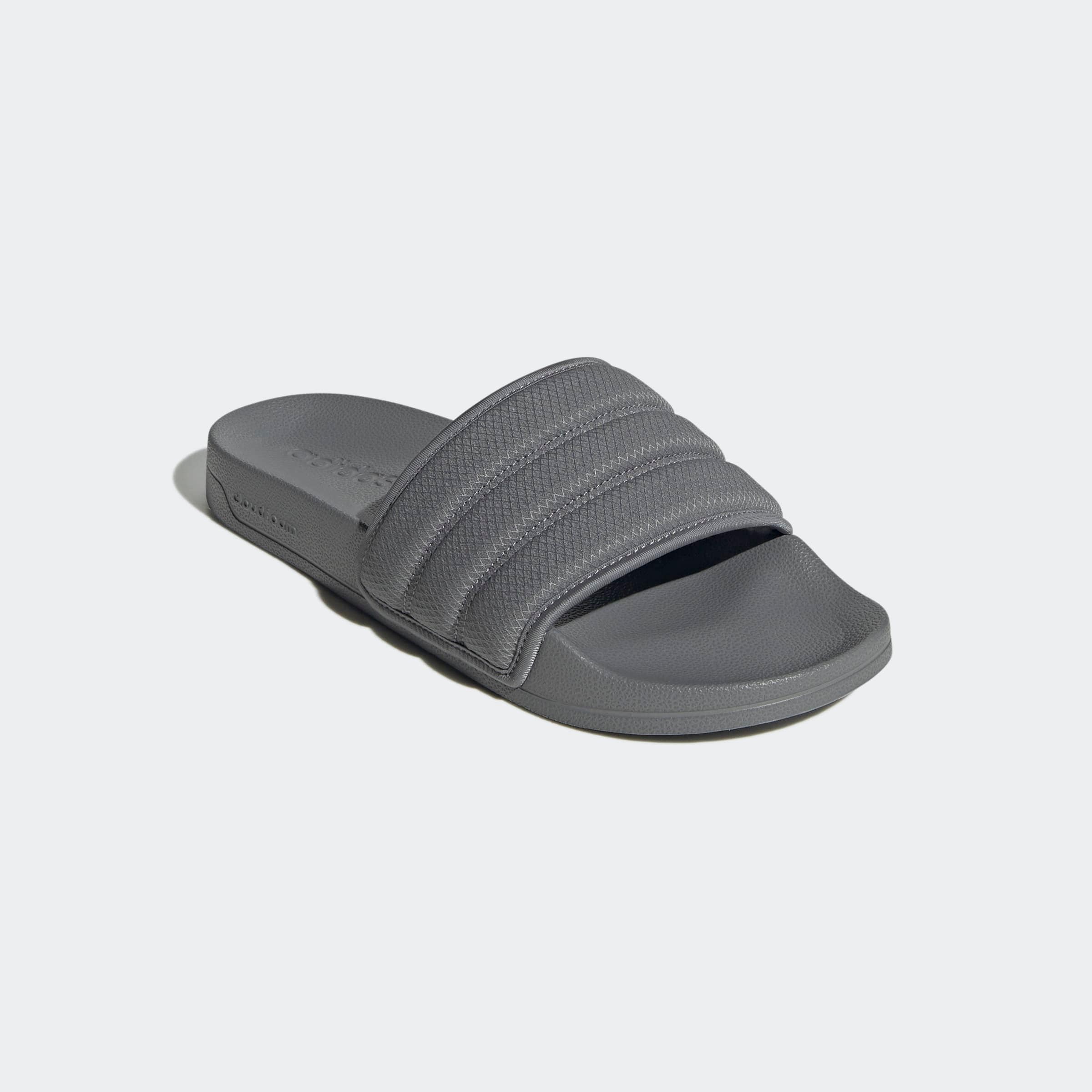 Herren Pantolette "ADILETTE NOSHOWER SLIDES", ADIDAS SPORTSWEAR, Gr. 40,5grau three, grau three, grau three, Textil, Schuhe