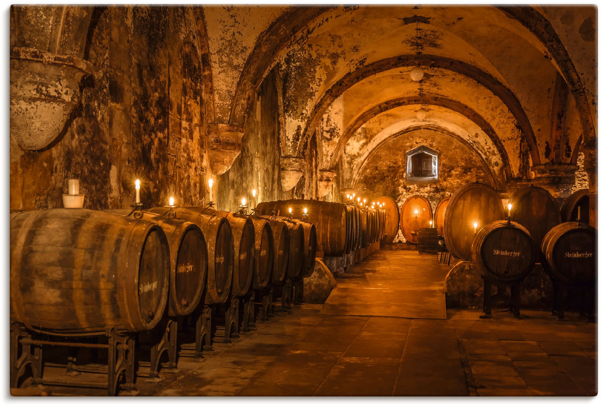 Artland Wandbild "Historischer Weinkeller Eberbach" Wein Bilder 1 Stk. tlg. günstig online kaufen