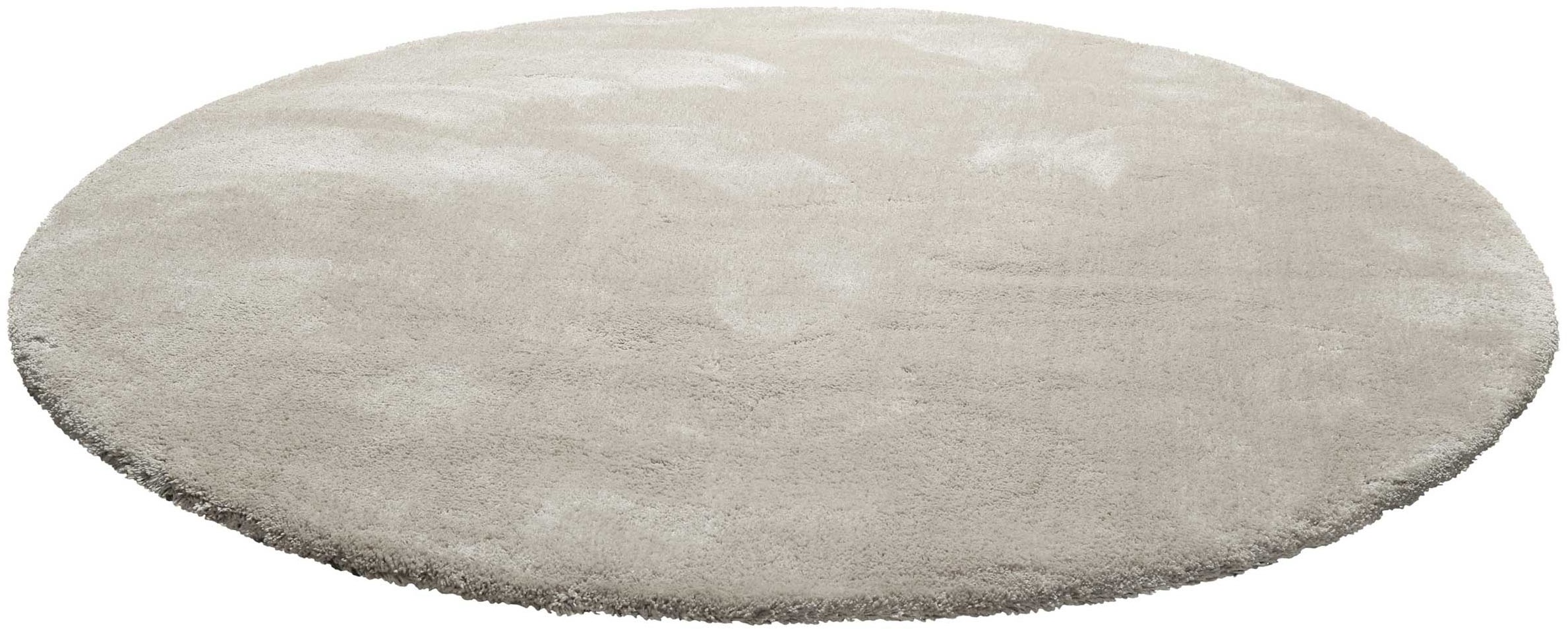Homie Living Teppich »Pisa«, rund, 25 mm Höhe, Hochflor, Microfaser, uni, weich, Shaggy, Wohnzimmer, Schlafzimmer
