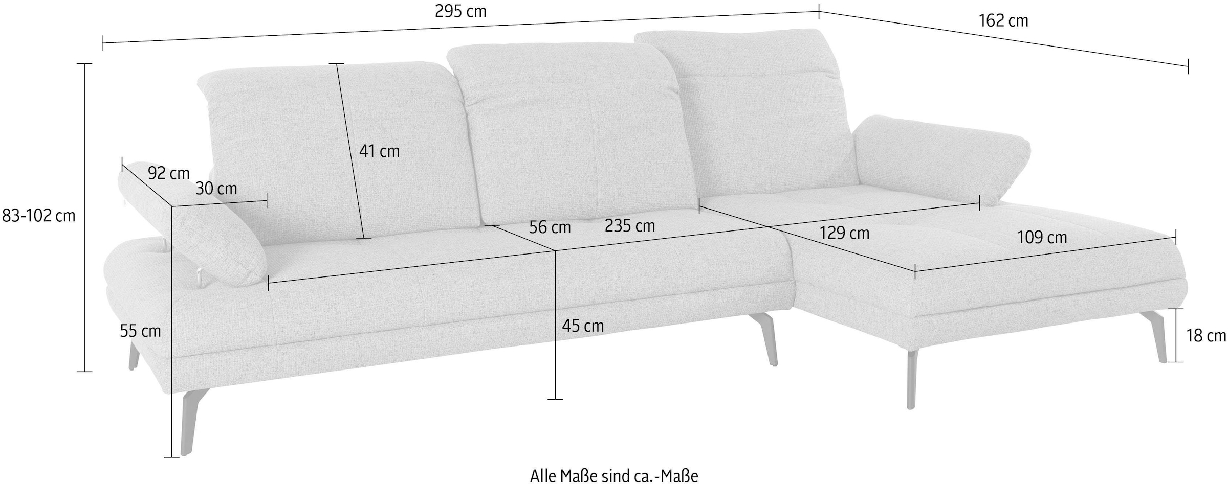 andas Ecksofa »Stenlille L-Form«, incl. Sitztiefen-, Kopfteil- und Armteilverstellung