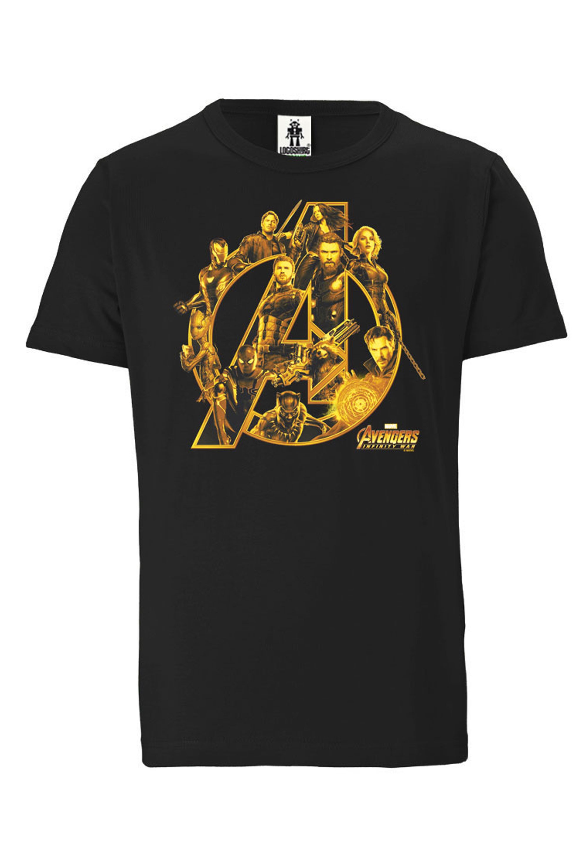 LOGOSHIRT T-Shirt »Marvel - Avengers - Infinty War«, mit coolem Avengers-Frontprint