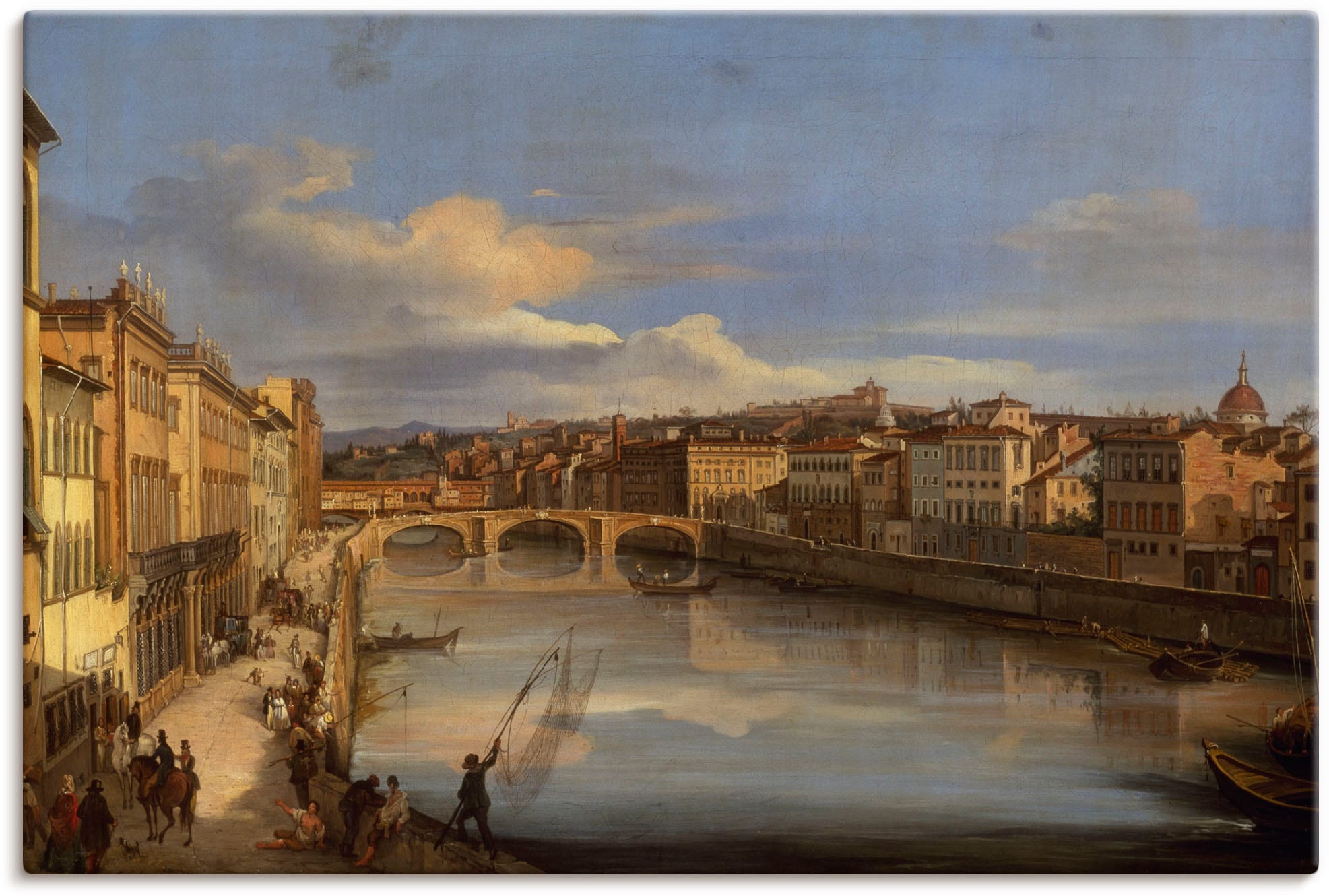 Artland Wandbild "Ein Blick auf den Arno", Florenz, (1 St.), als Leinwandbi günstig online kaufen