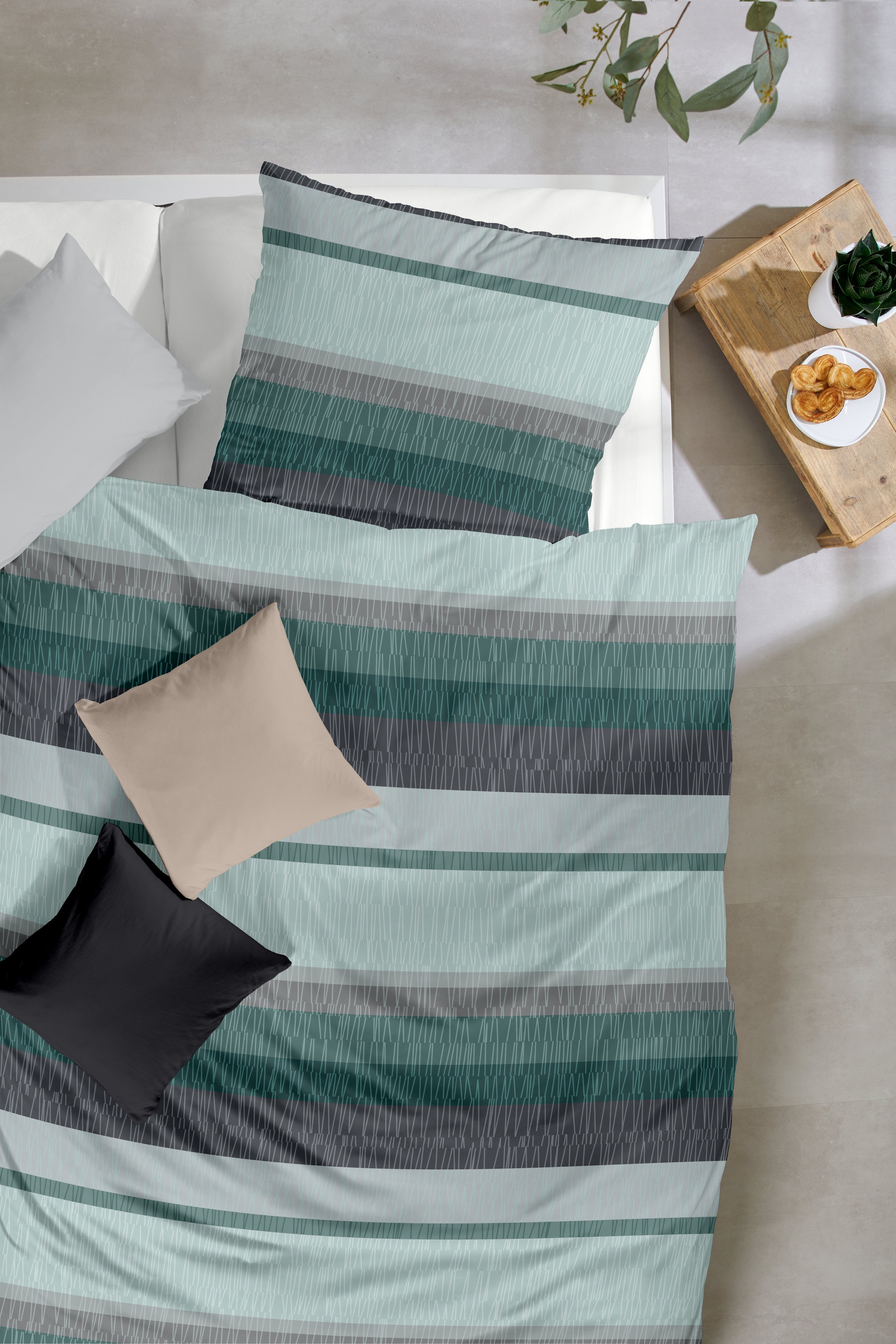 Primera Bettwäsche "Biber-Bettwäsche Roommate" 2 Stk. mit dezenten Musterte günstig online kaufen