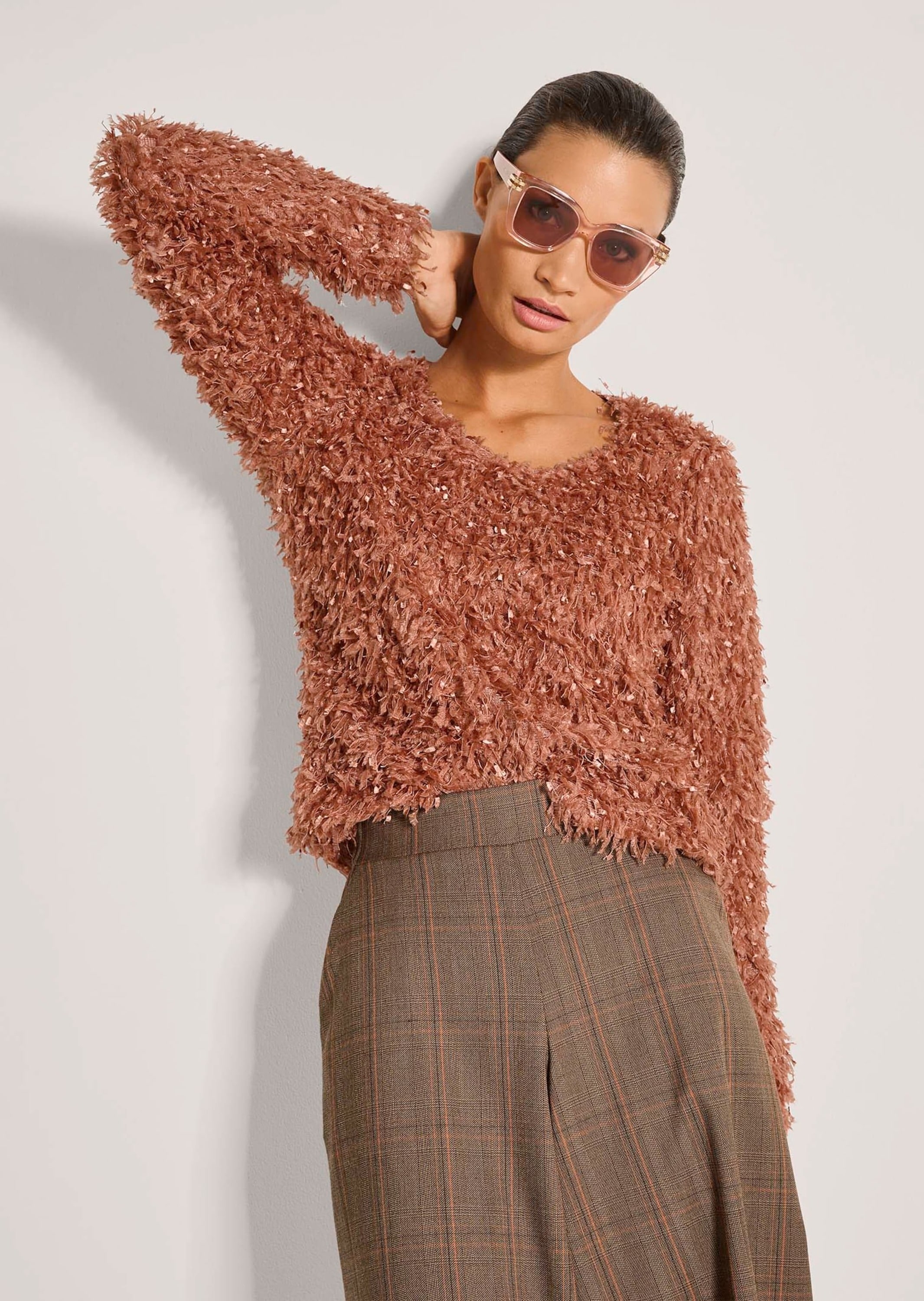 MADELEINE Langarmshirt »Shirt Sweatshirt in Federoptik«