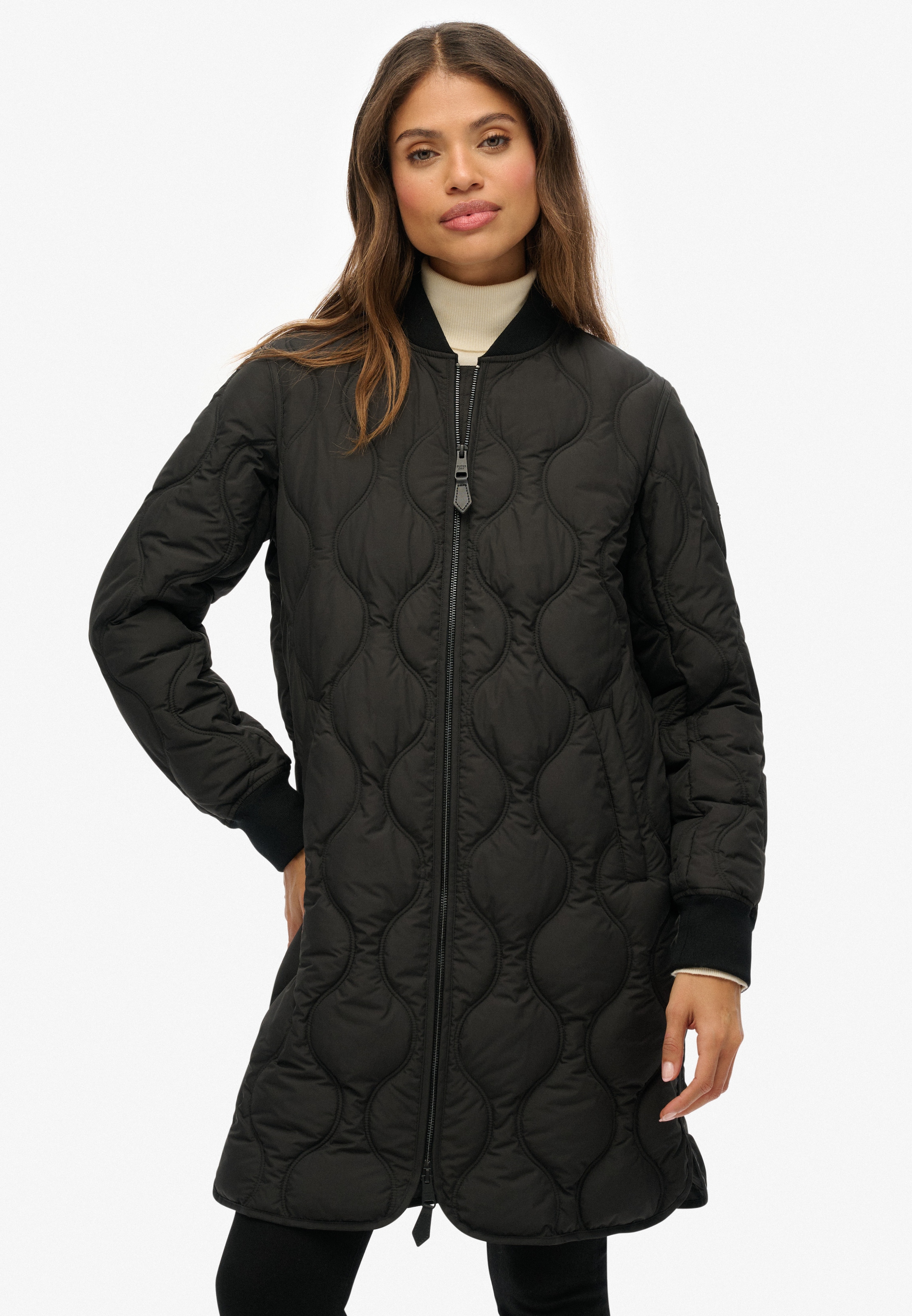 Superdry Steppjacke "LONG QUILTED LINER JACKET", ohne Kapuze günstig online kaufen