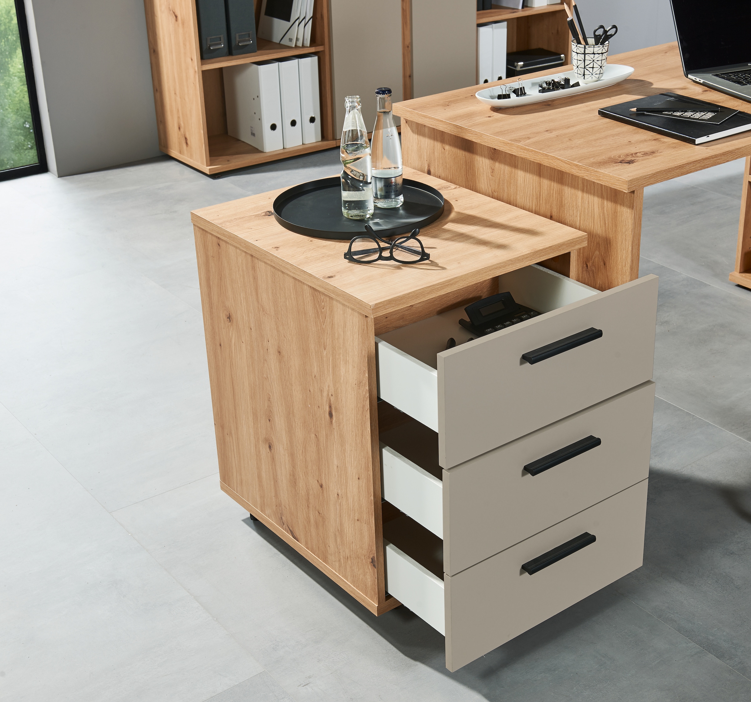 BEGA OFFICE Rollcontainer »Kanada, BxHxT 45x59x55 cm« 1 Stk. tlg. Breite 45cm, Schubkästen mit Softclose