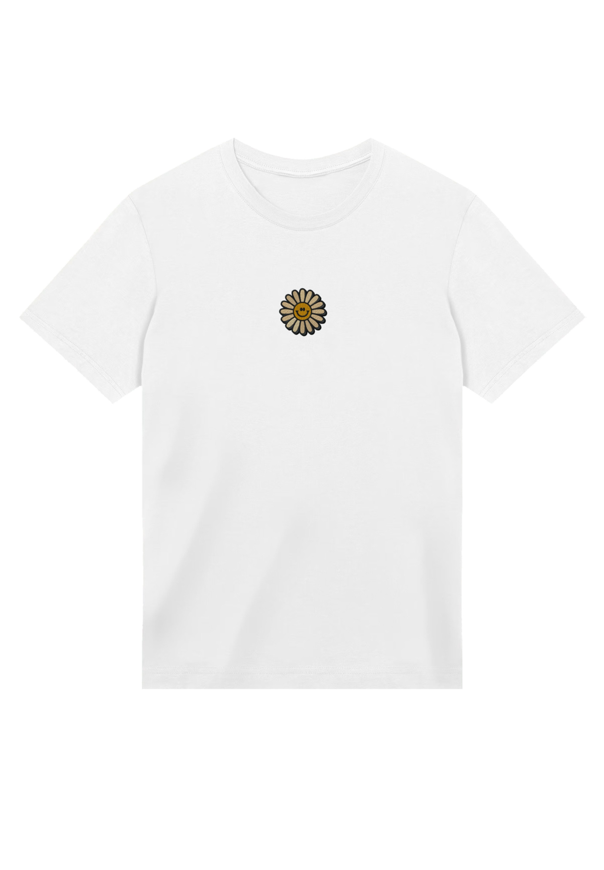 F4NT4STIC T-Shirt »Happy Flower Bestickt«, Premium Qualität