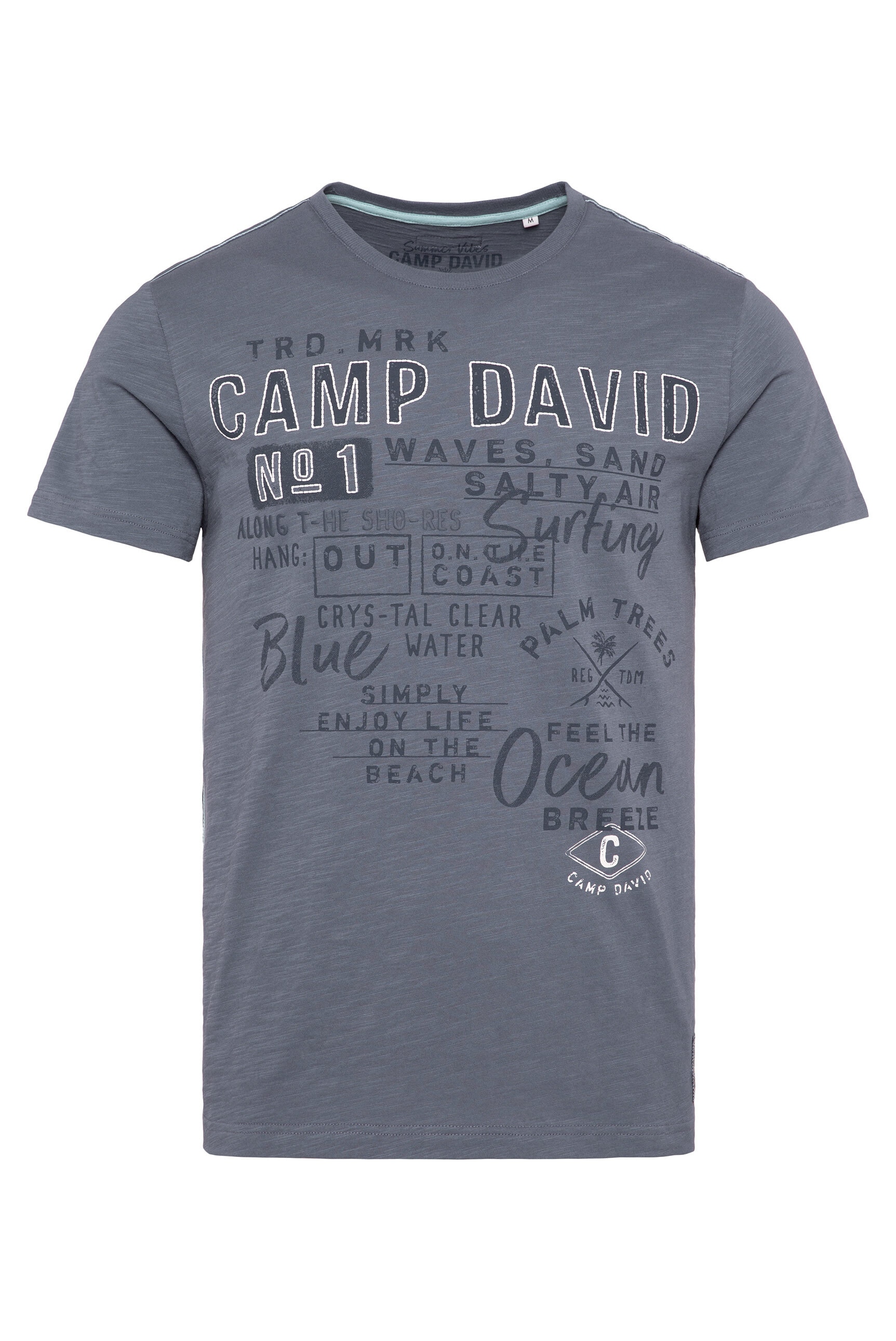 CAMP DAVID Rundhalsshirt, aus Baumwolle
