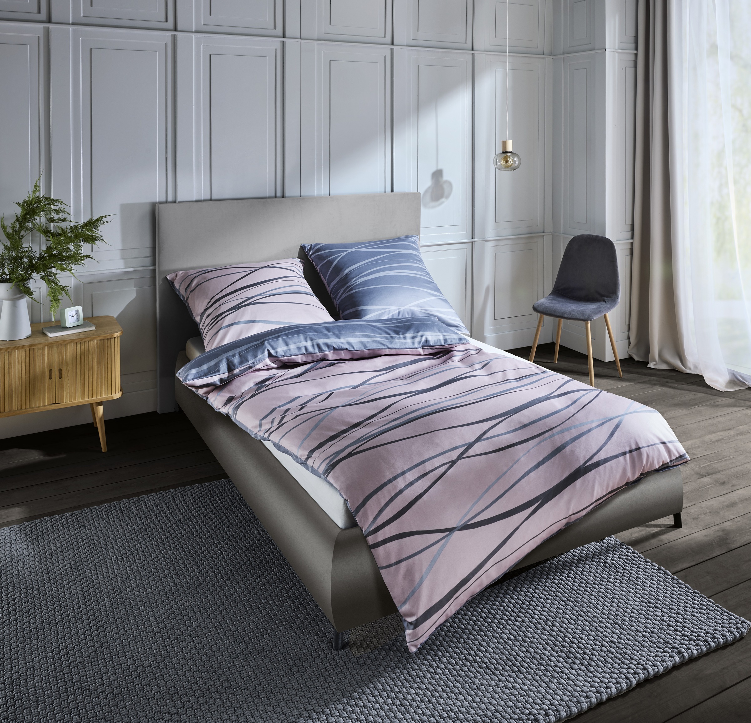 Thumbnail - Kaeppel Wendebettwäsche "Motion" 2 Stk. tlg. Mit feinen Wellenlinien