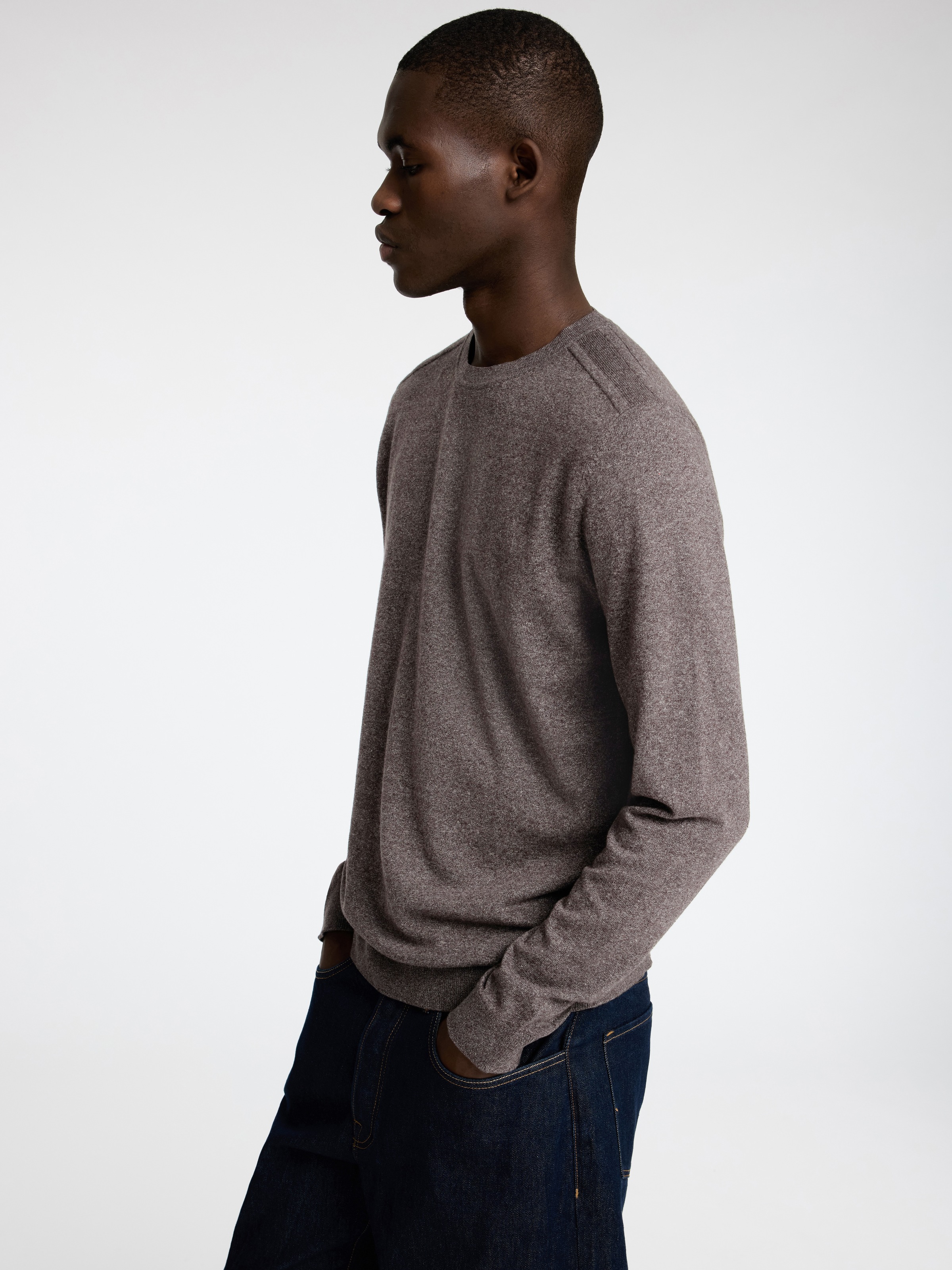 Thumbnail - SELECTED Rundhalspullover "SLHBERG CREW NECK NOOS" Baumwolle, regular fit