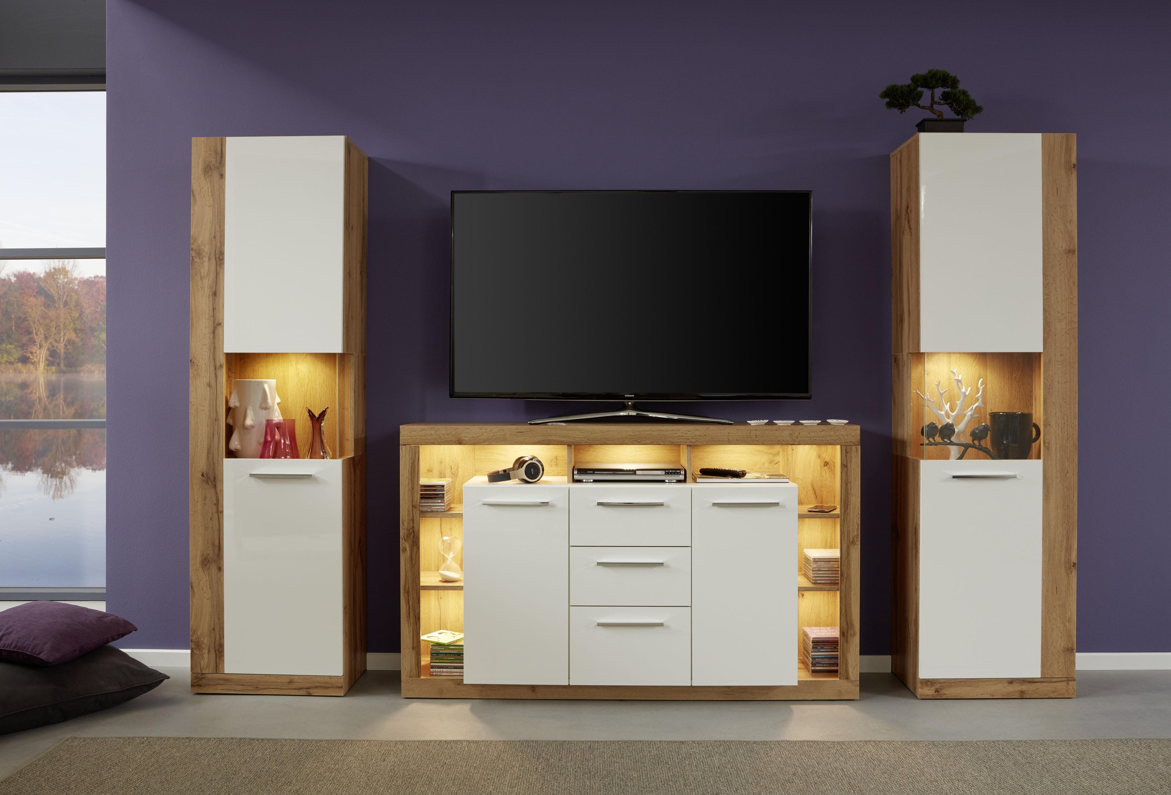 trendteam Wohnwand Rock, (Set, 3 St.)