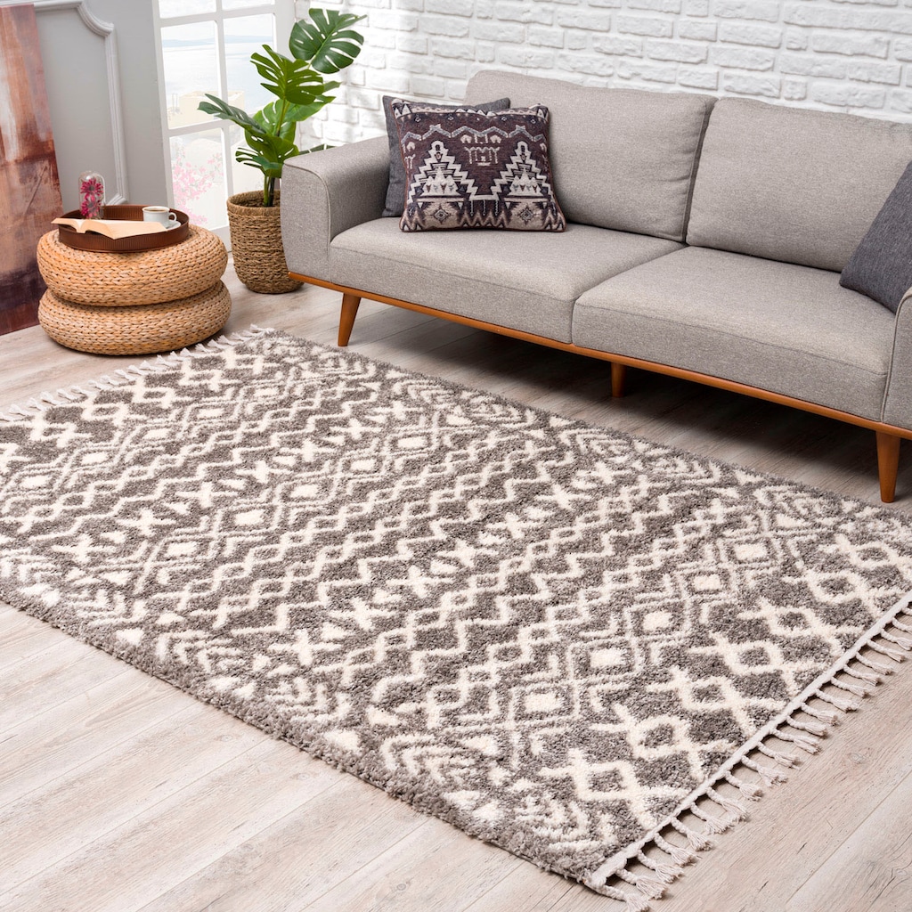 Carpet City Hochflor-Teppich »Pulpy 514«, rechteckig