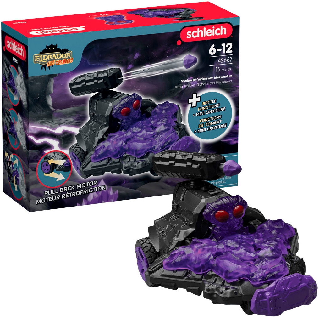 Schleich® Spielzeug-Auto »ELDRADOR® CREATURES, Schatten Düsenjet Fahrzeug (42667)«, mit Mini Cretaure; Made in Europe
