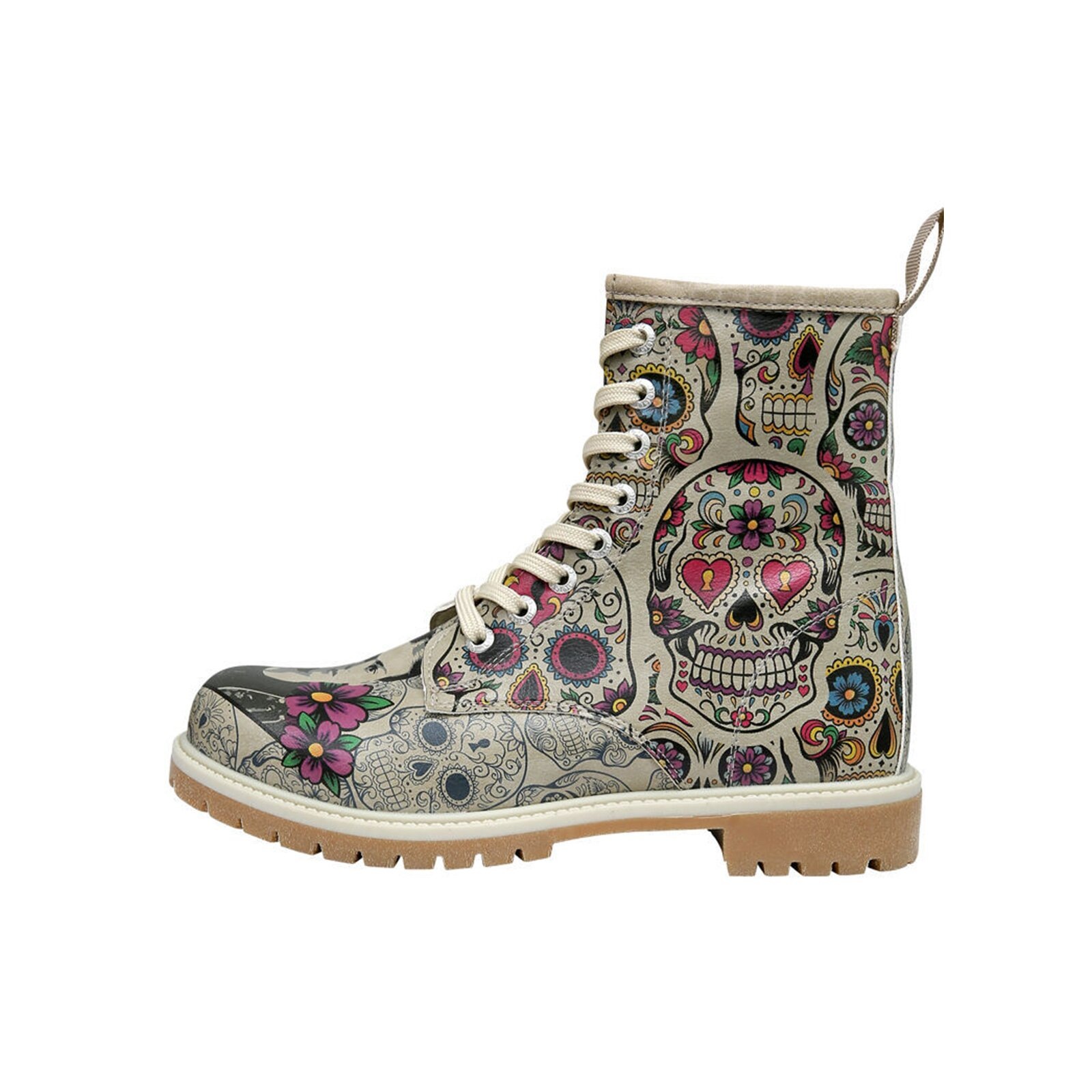 DOGO Schnürboots "Long Boots Schnürstiefel Remembrance Of Frida Kahlo Damen" Handgefertigt