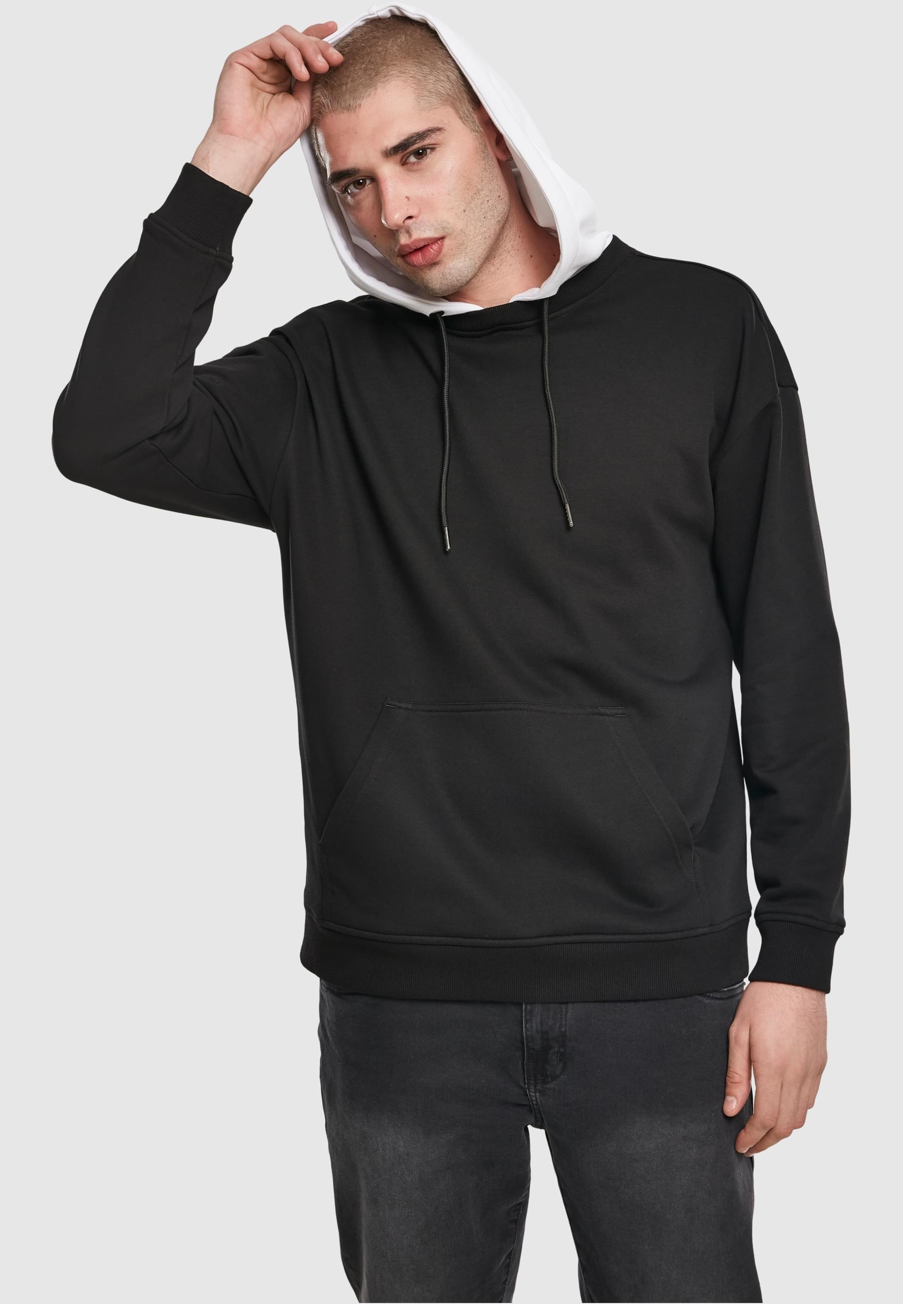 URBAN CLASSICS Rundhalspullover »Urban Classics Herren Oversized Hooded Crew«, (1 tlg.)
