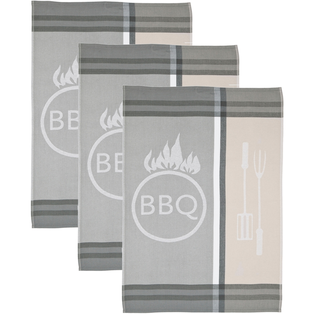 ROSS Geschirrtuch »BBQ«, (Set, 3 tlg.)