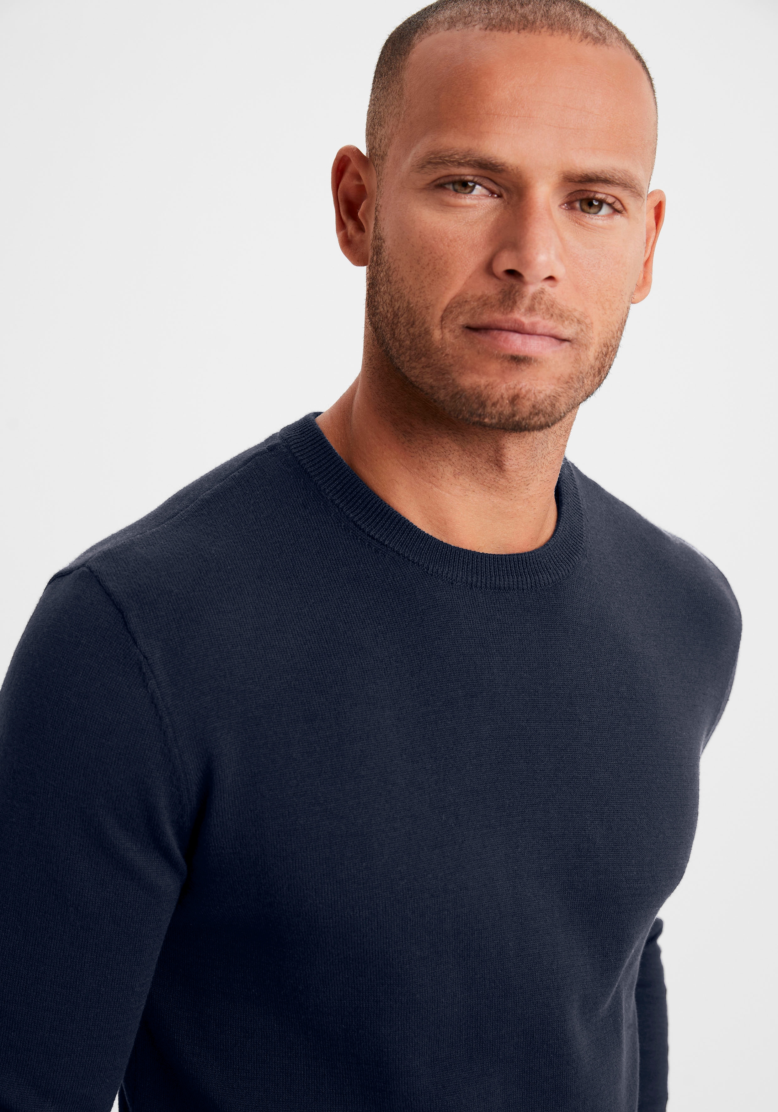 H.I.S Strickpullover Regular Fit, Langarm, Pullover aus Feinstrick, Baumwol günstig online kaufen