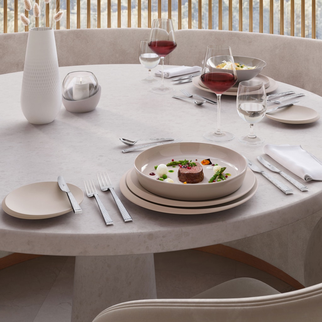 Villeroy & Boch Tafelmesser »Tafelmesser Blacksmith 231 mm 6er Set silber« Spülmaschinenfest