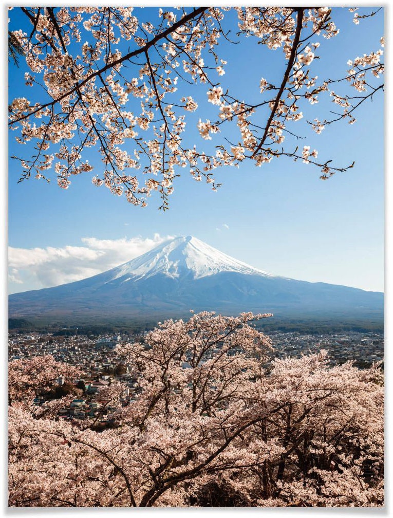 Wall-Art Poster »Mount Fuji Japan«, Berge, (1 St.), Poster, Wandbild, Bild,  Wandposter kaufen | BAUR