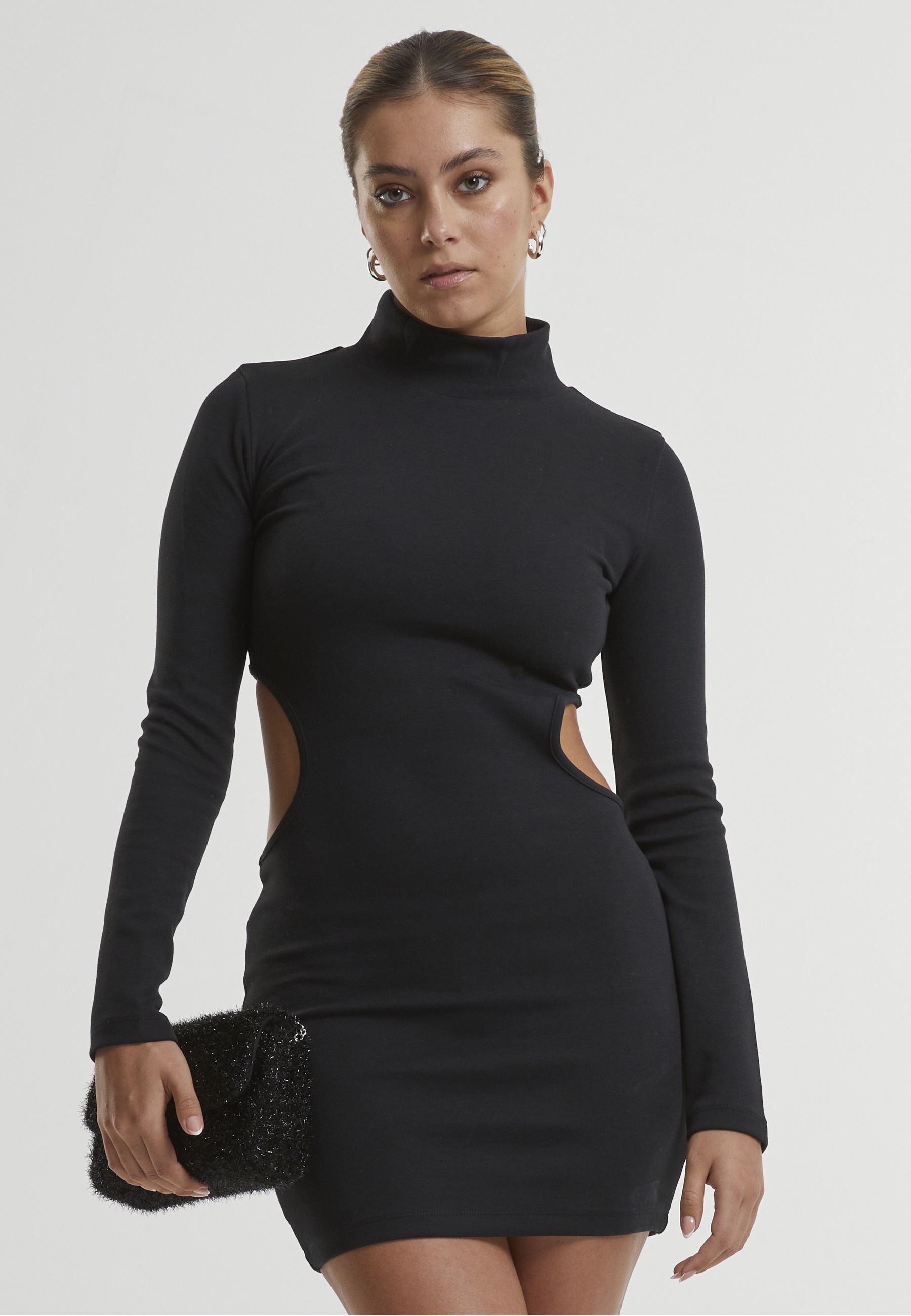 Thumbnail - URBAN CLASSICS Shirtkleid "Urban Classics Ladies Cut Out Mini Dress" 1 Stk. tlg.