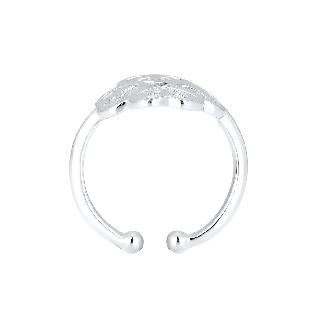 Elli Fingerring »Ornament Cut-Out Blume 925 Silber«