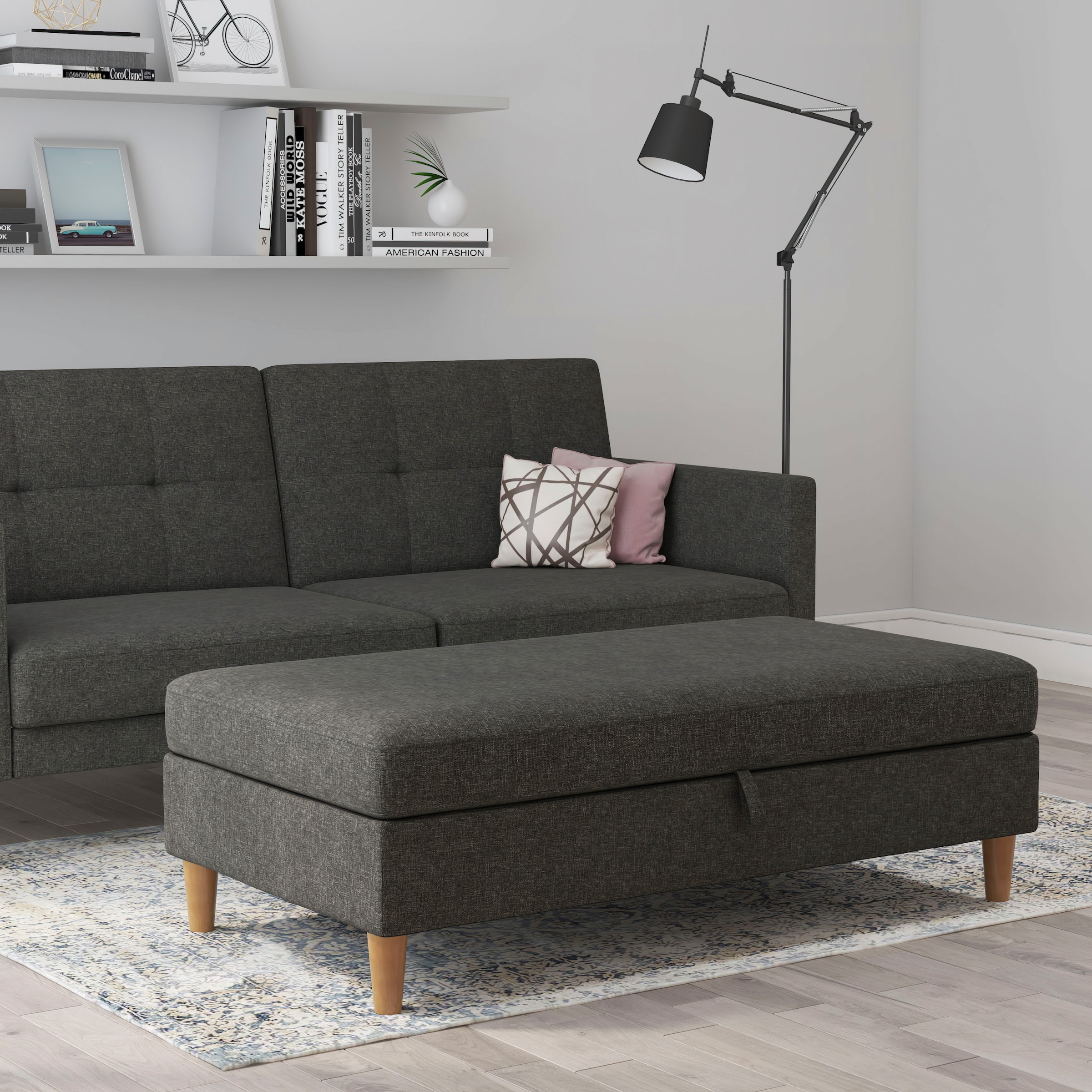 Dorel Home Stauraumhocker »Lilly«, (1 St.), mit Stauraum, frei in Raum stellbar, Sitzhöhe 43 cm