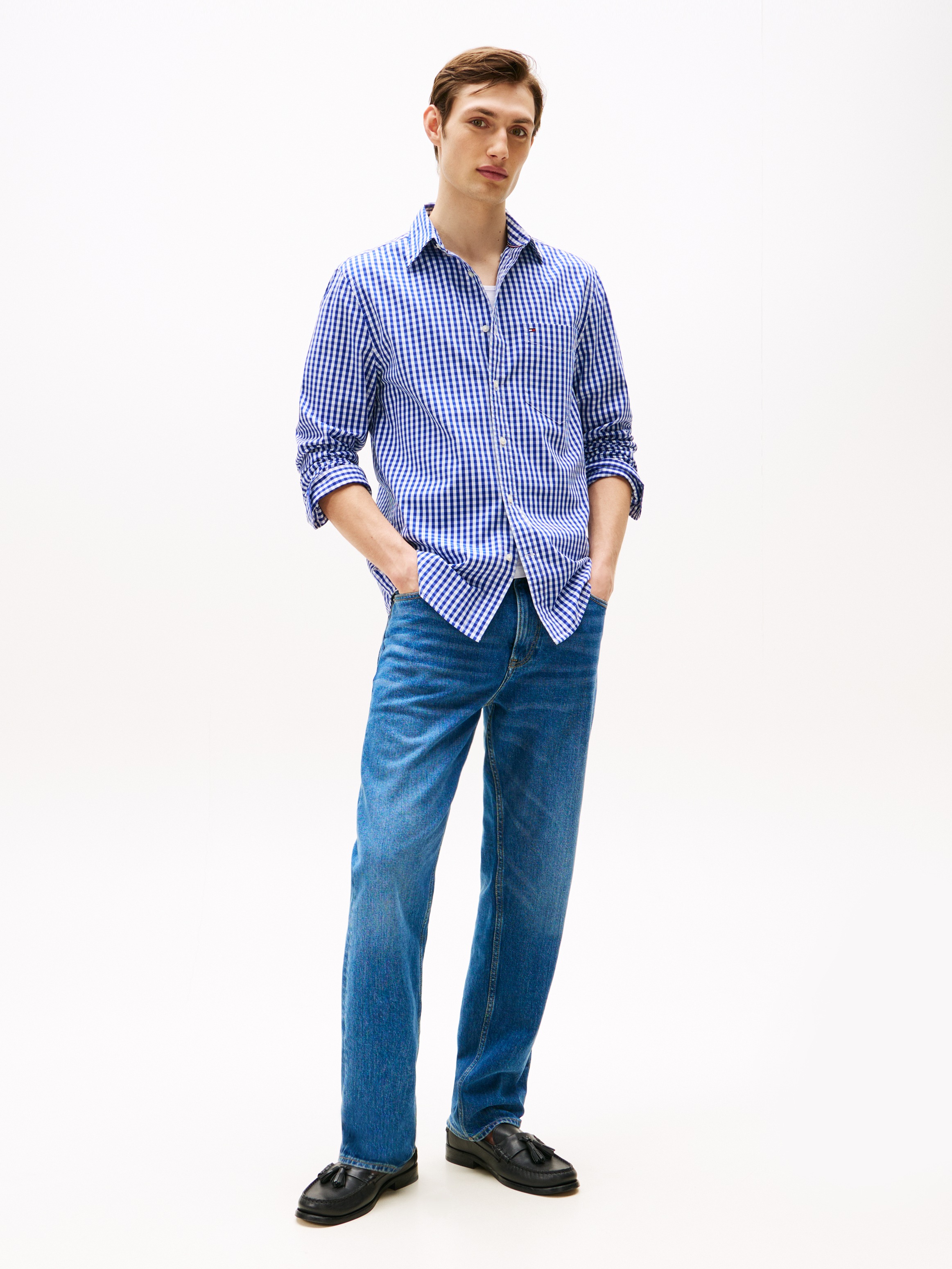Tommy Hilfiger Langarmhemd "FLEX POPLIN GINGHAM SHIRT" günstig online kaufen