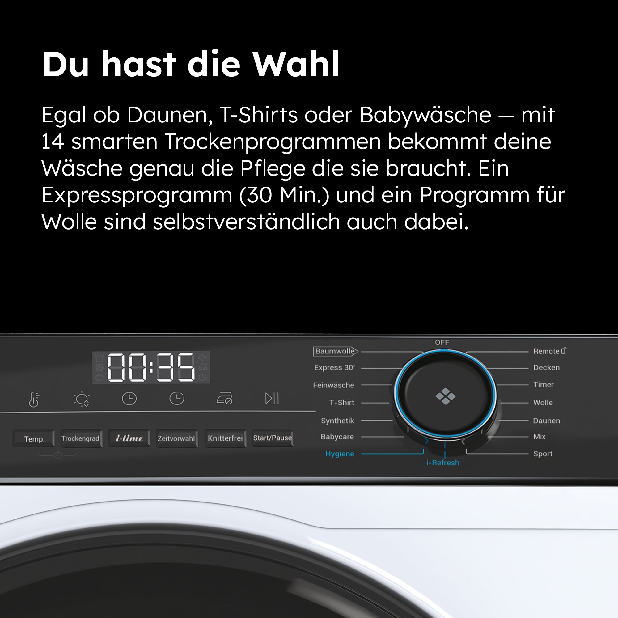 Haier Wärmepumpentrockner »HD91-A3939E« 9 kg, Extra Hygiene-Funktion, i-Refresh-Dampfprogramm