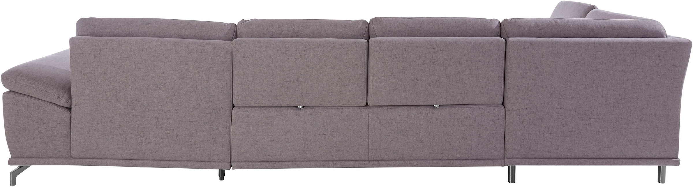 Places of Style Wohnlandschaft »Costello U-Form, mit Sitztiefenverstellung, Armteilverstellung und«, 3 Nierenkissen, optional Bettfunktion und Bettkasten