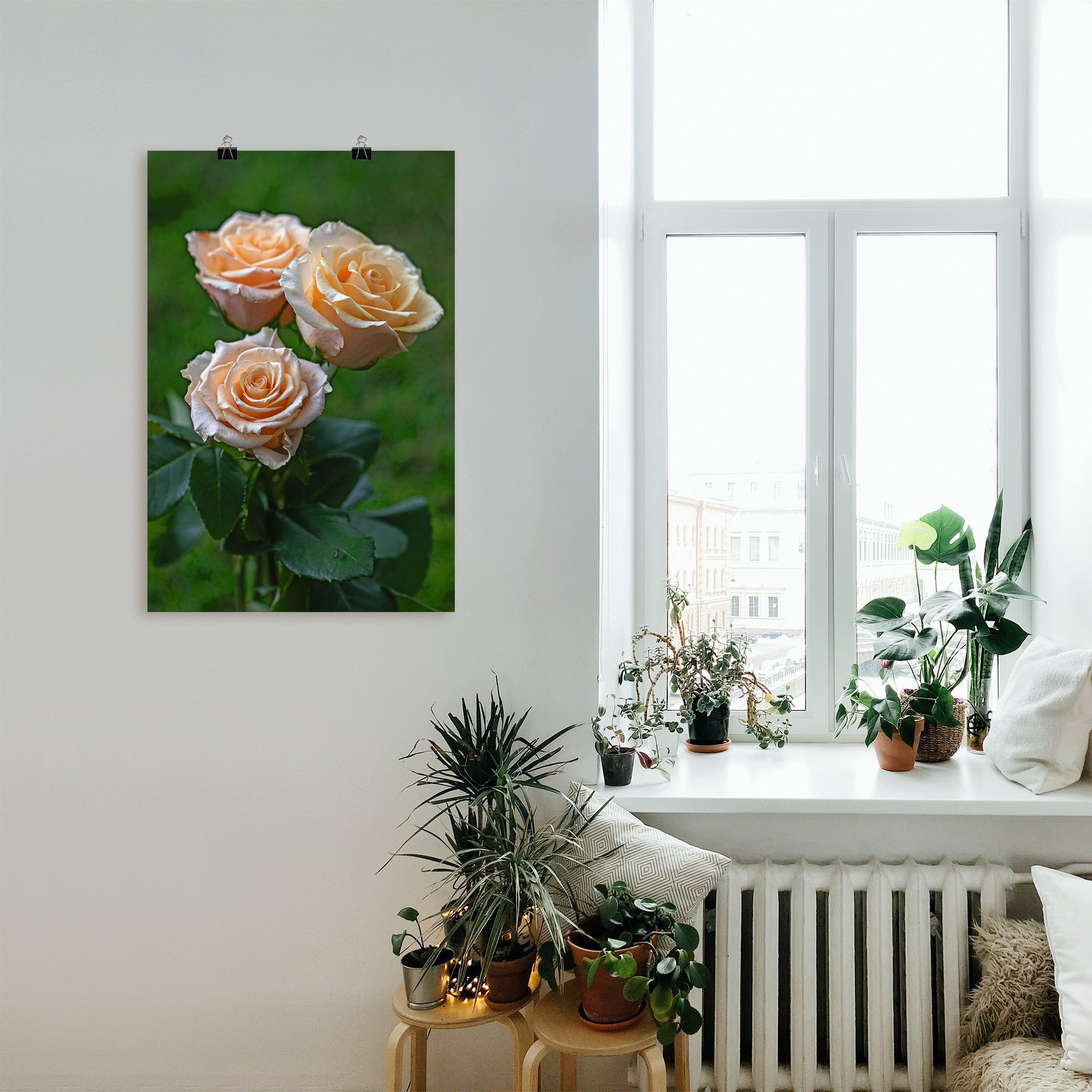 Artland Wandfolie »wunderschöne Rosen«, Blumenbilder, (1 St.), selbstklebend
