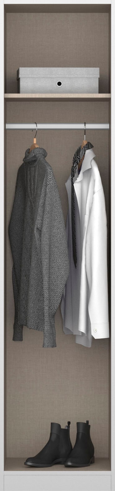rauch Schrank-Set »Kleiderschrank Schrank Garderobe Garderobenschrank Eckschrank HOMBURG«, viel Stauraum, oberer Schubkasten mit Einteilung MADE IN GERMANY