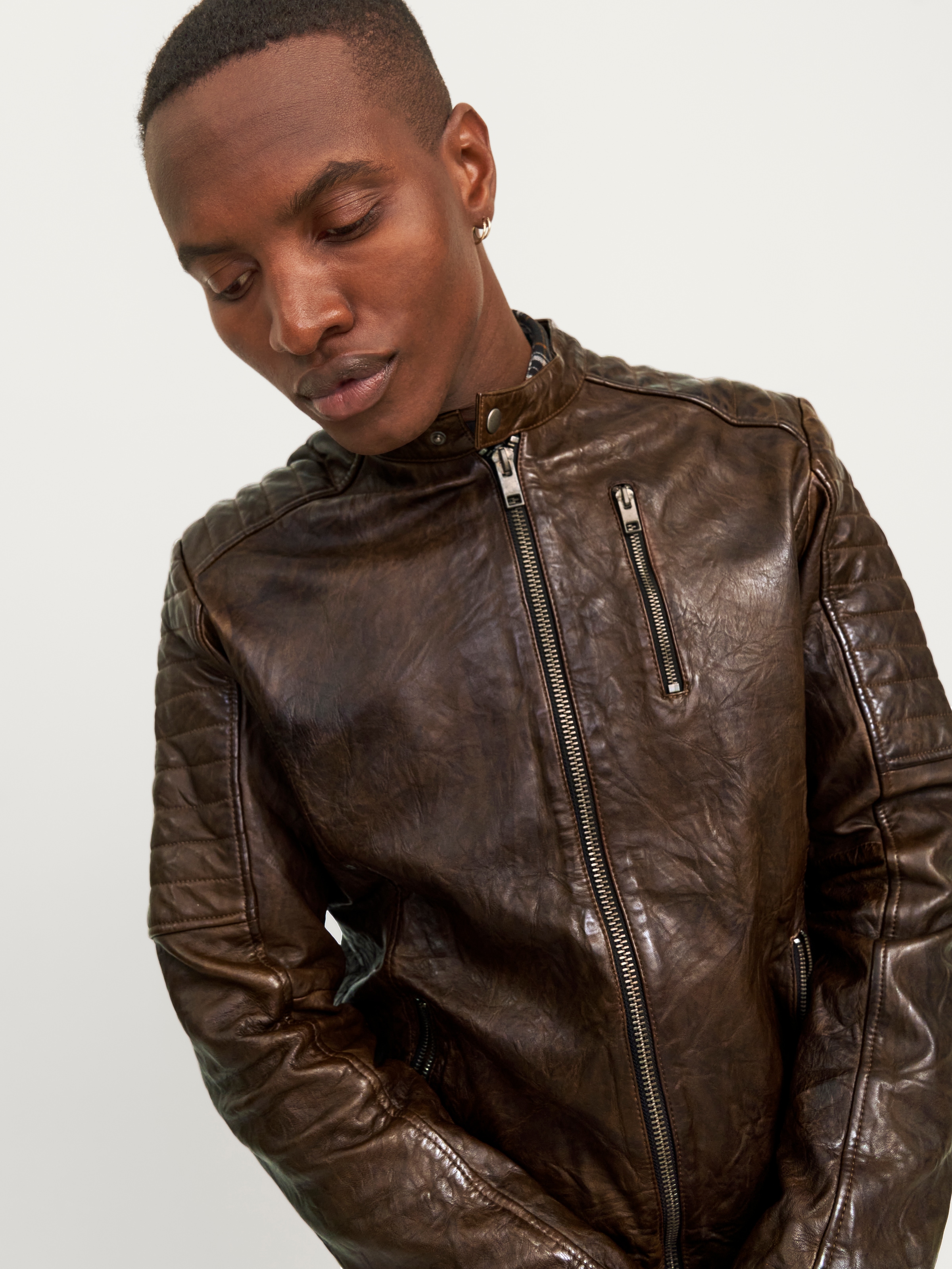 Jack & Jones Lederjacke »JJERICHARD LEATHER JACKET NOOS«