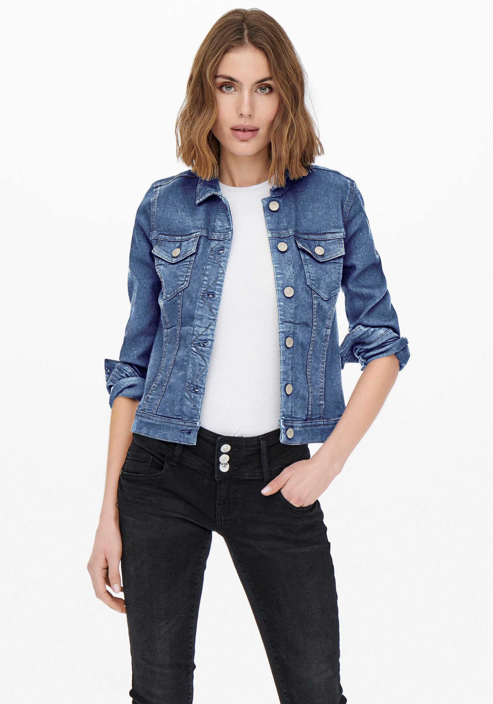 ONLY Jeansjacke »ONLWONDER DNM JACKET NOOS«, kurze, modische Form