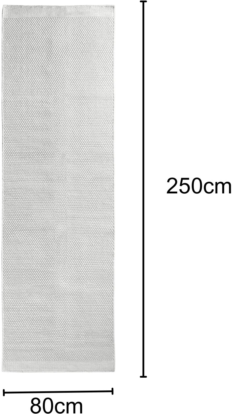 Myflair Möbel & Accessoires Bettumrandung »WOOLY DREAM«, (Set, 3 tlg.), handgewebter Wendeteppich, Uni Farben, reine Wolle, Wohnzimmer