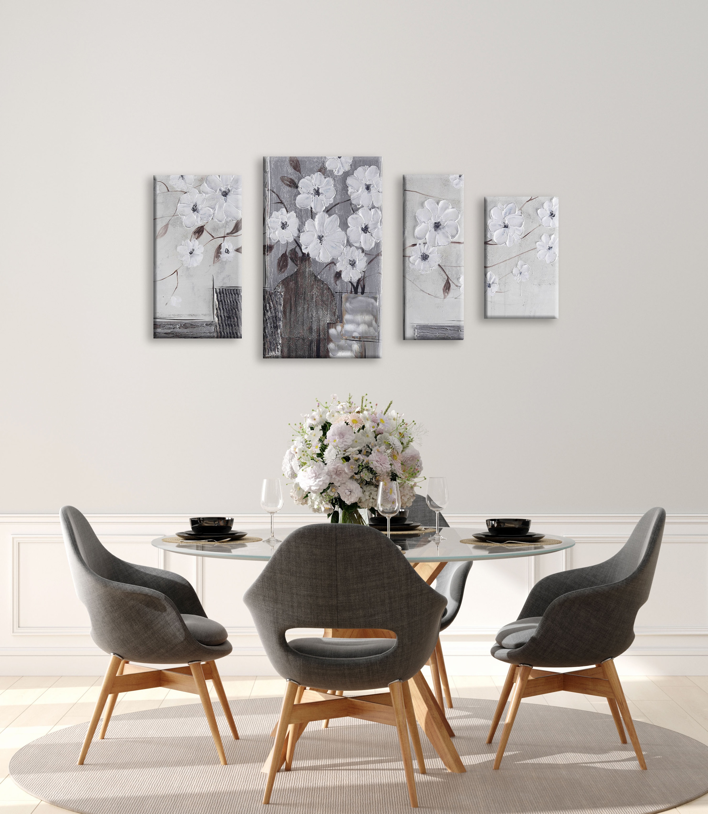 Bönninghoff Ölgemälde, Blumen-Blumenbilder-Pflanzen-Kunst-Gemälde, (1 St.), günstig online kaufen
