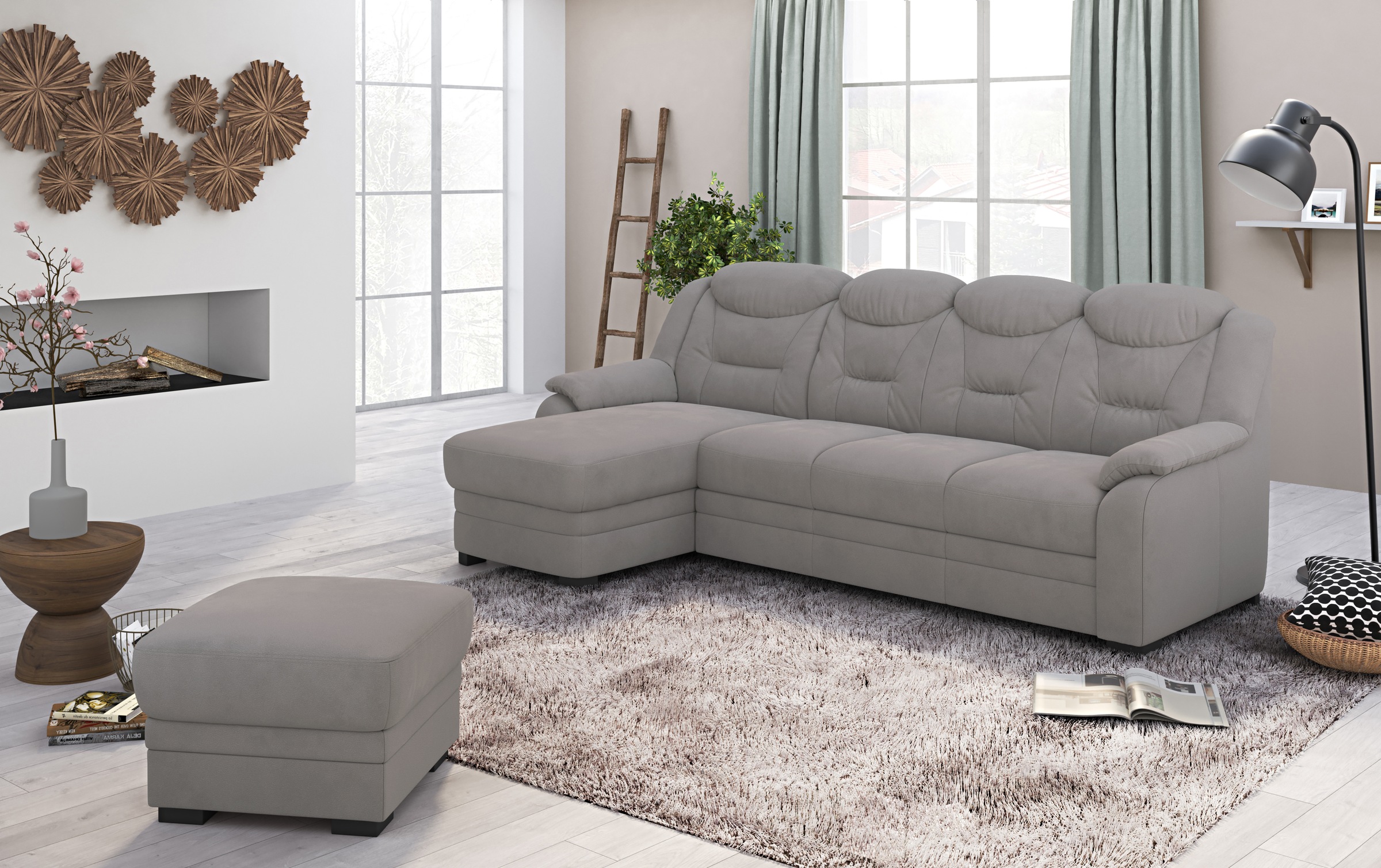 COTTA Ecksofa "Marcus L-Form", wahlweise mit Bettfunktion günstig online kaufen