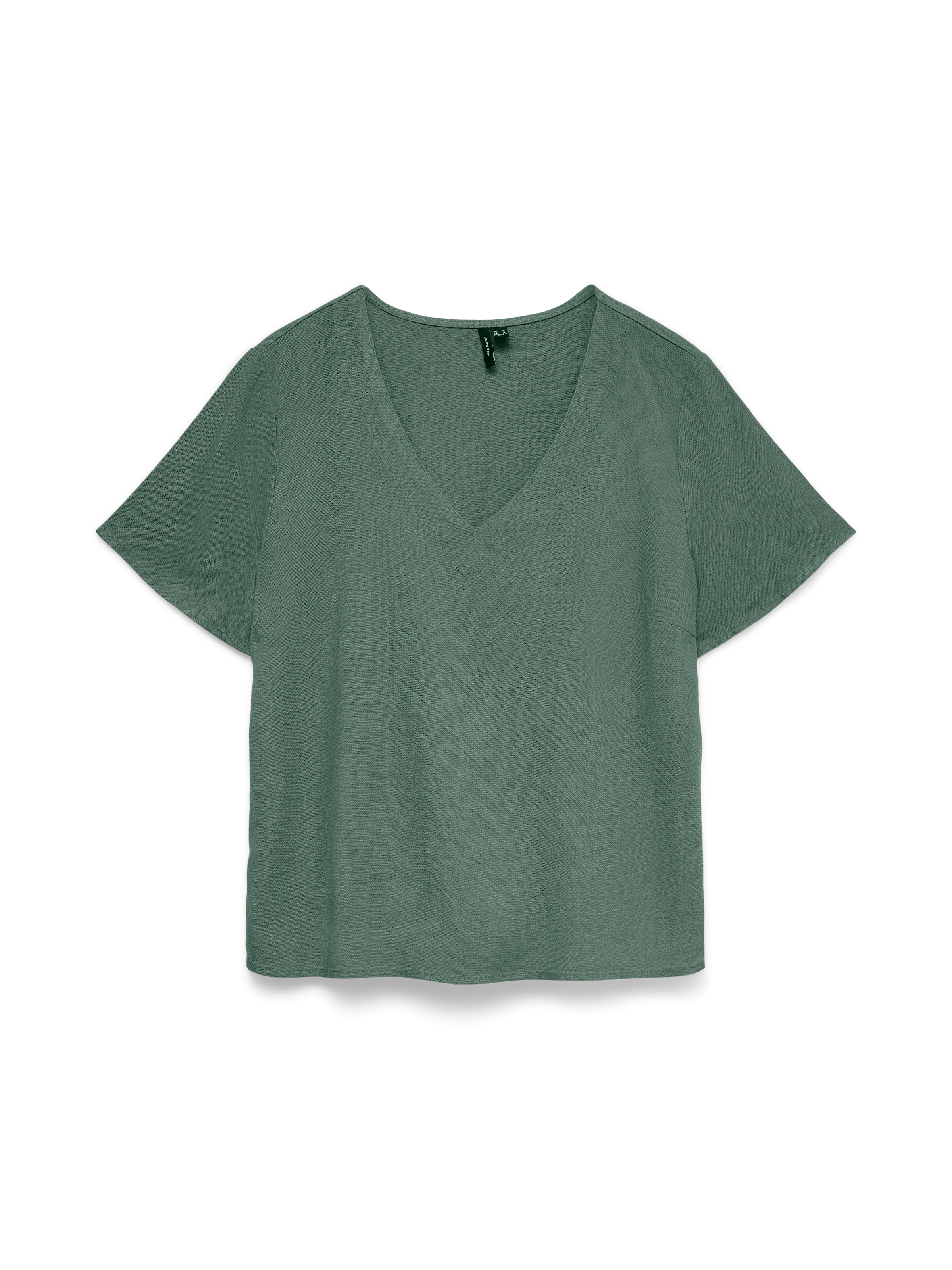 Vero Moda Blusenshirt "VMMYMILO S/S V-NECK TOP WVN GA" mit klassischem Schn günstig online kaufen