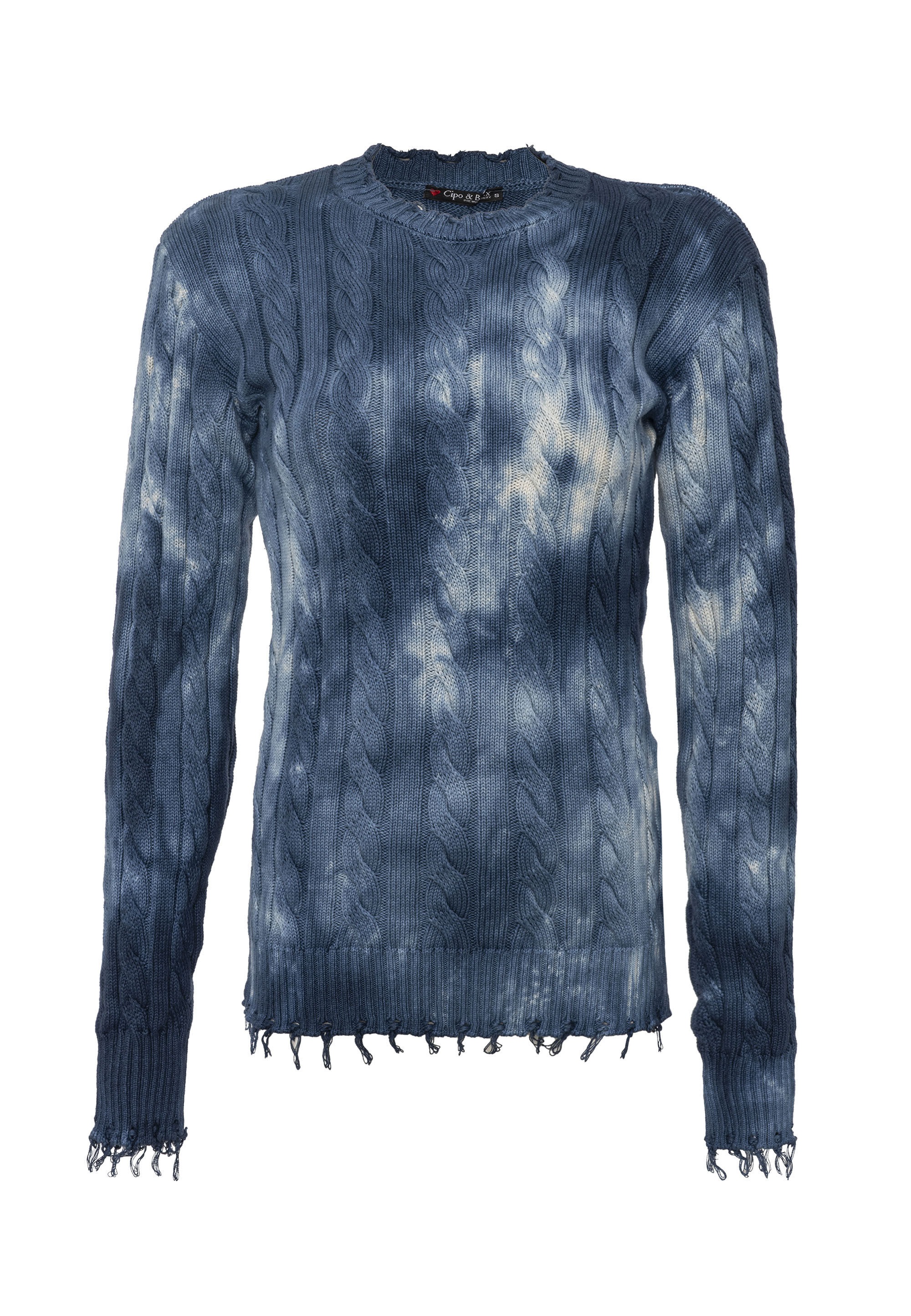 Cipo & Baxx Strickpullover »WP268« 1 Tie-Dye Optik