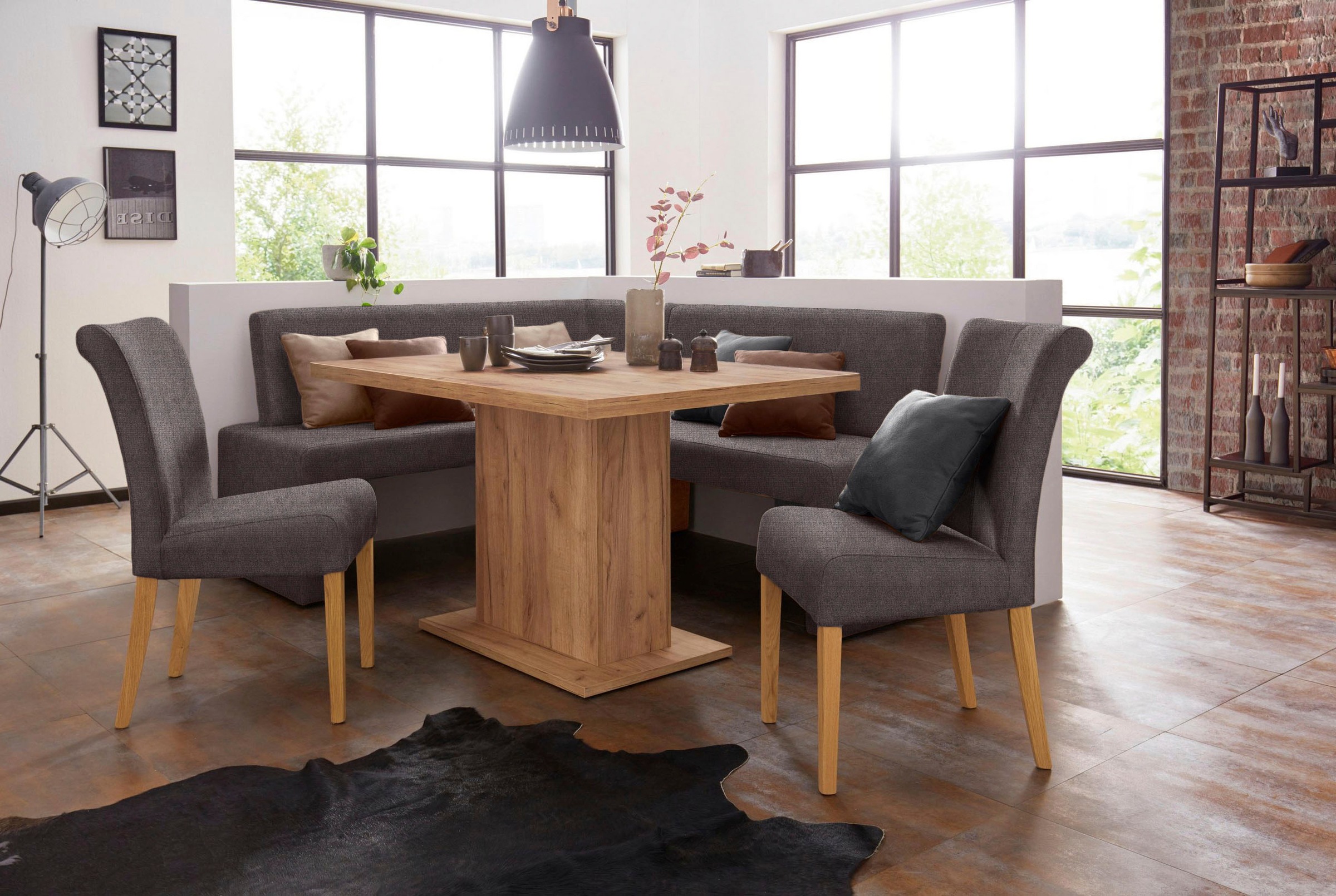 Home affaire 4-Fußstuhl "Barcelona" (Set) 2 Stk.Stuhlbeine aus Massivholz, günstig online kaufen