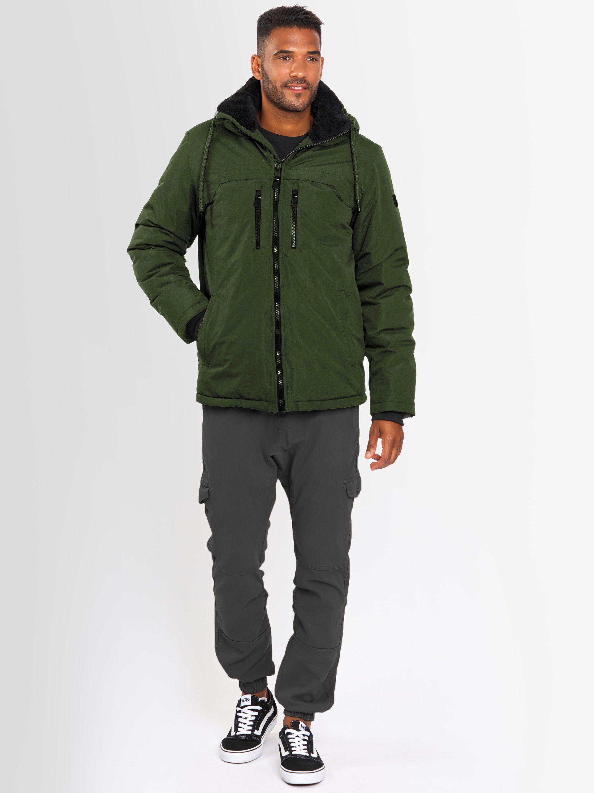 Alessandro Salvarini Winterjacke »ASMori«, mit warmem Teddyfell