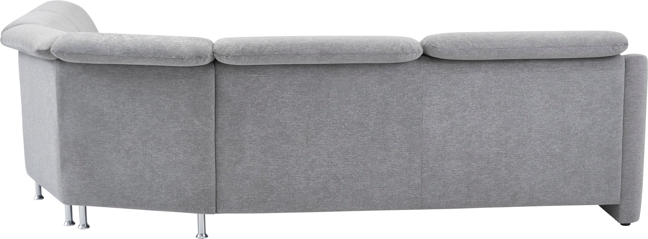 VILLA BECK Ecksofa »Garda L-Form«, (4 St.), inklusive Kopfteilverstellung, Stellmaß 277x245cm